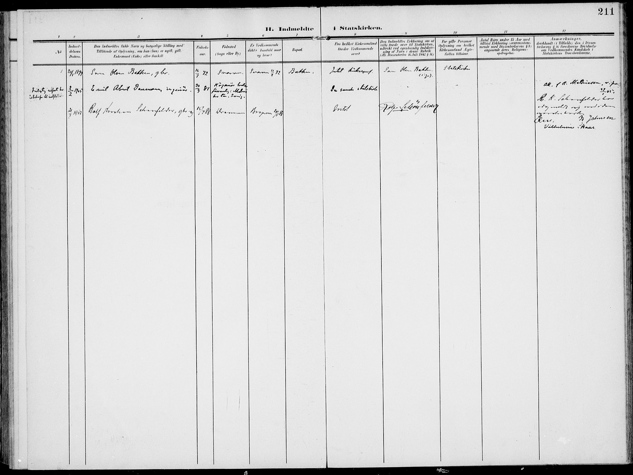 Modum kirkebøker, SAKO/A-234/F/Fa/L0019: Parish register (official) no. 19, 1890-1914, p. 211
