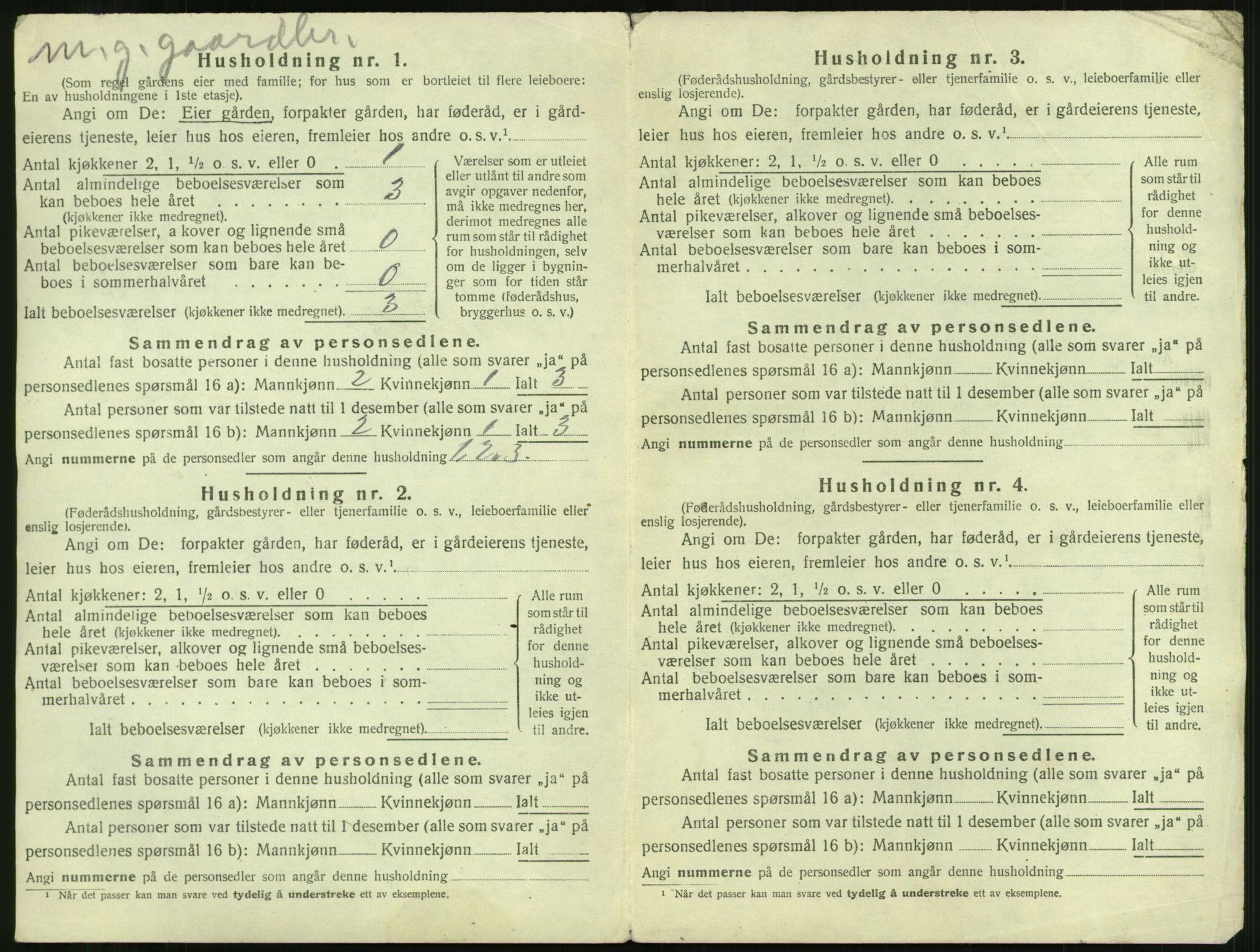 SAT, 1920 census for Vestnes, 1920, p. 776