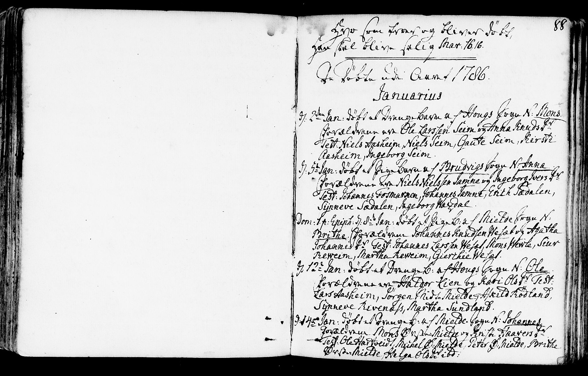 Haus sokneprestembete, AV/SAB-A-75601/H/Haa: Parish register (official) no. A 10, 1782-1796, p. 88