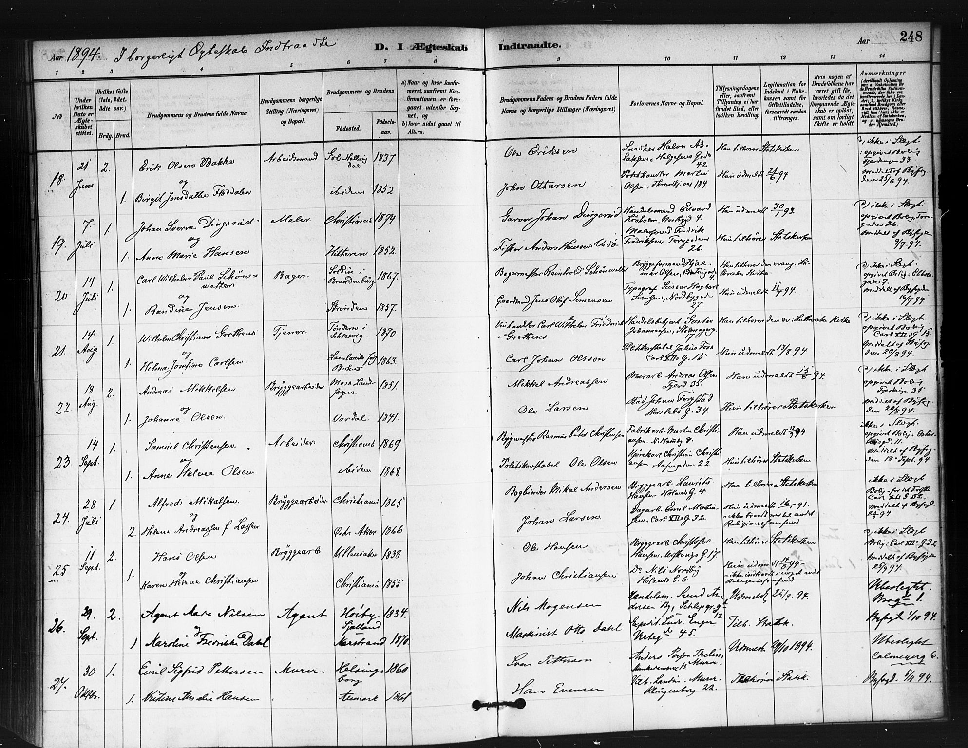 Jakob prestekontor Kirkebøker, SAO/A-10850/F/Fa/L0004: Parish register (official) no. 4, 1880-1894, p. 248