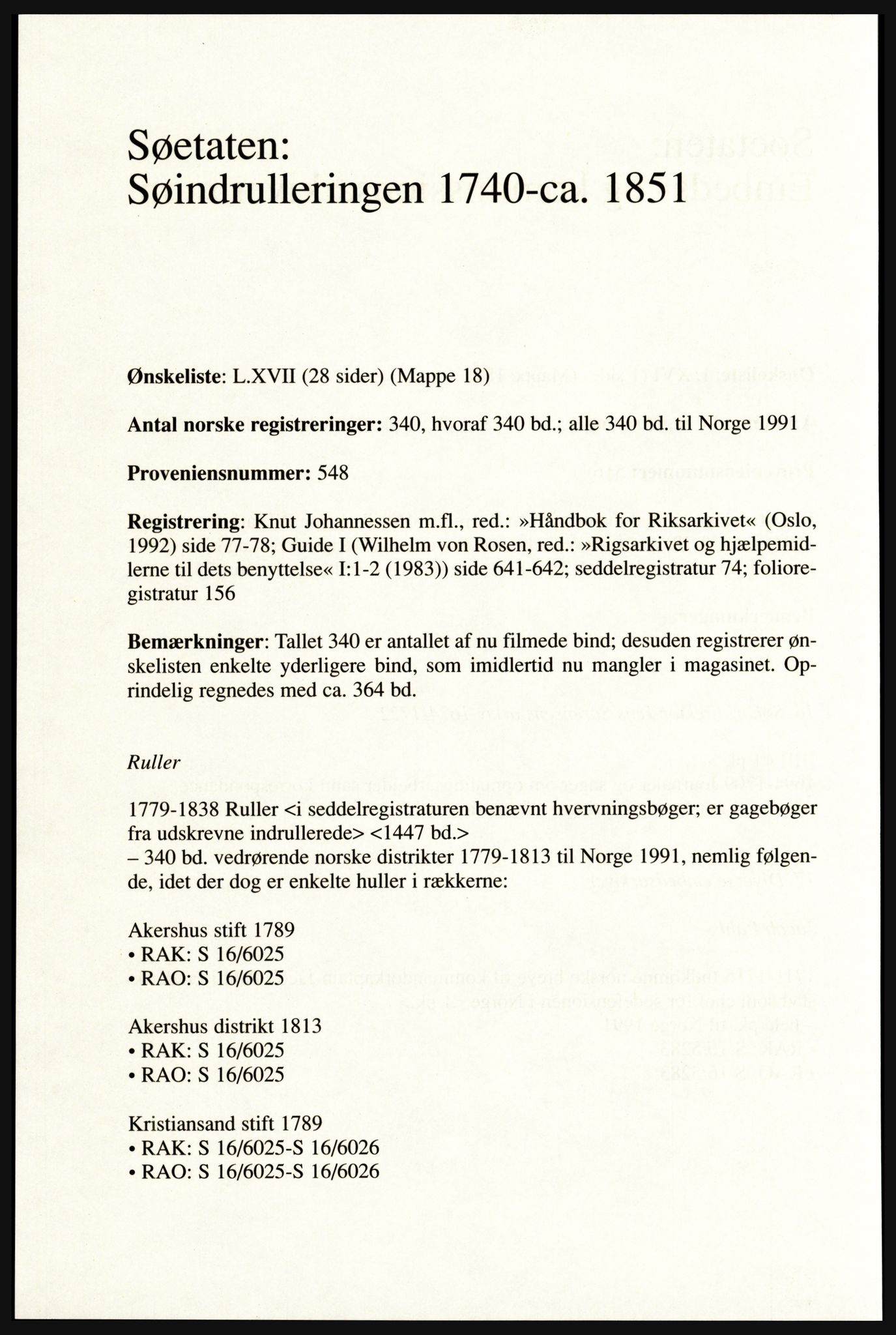 Publikasjoner utgitt av Arkivverket, PUBL/PUBL-001/A/0002: Erik Gøbel: NOREG, Tværregistratur over norgesrelevant materiale i Rigsarkivet i København (2000), 2000, p. 242