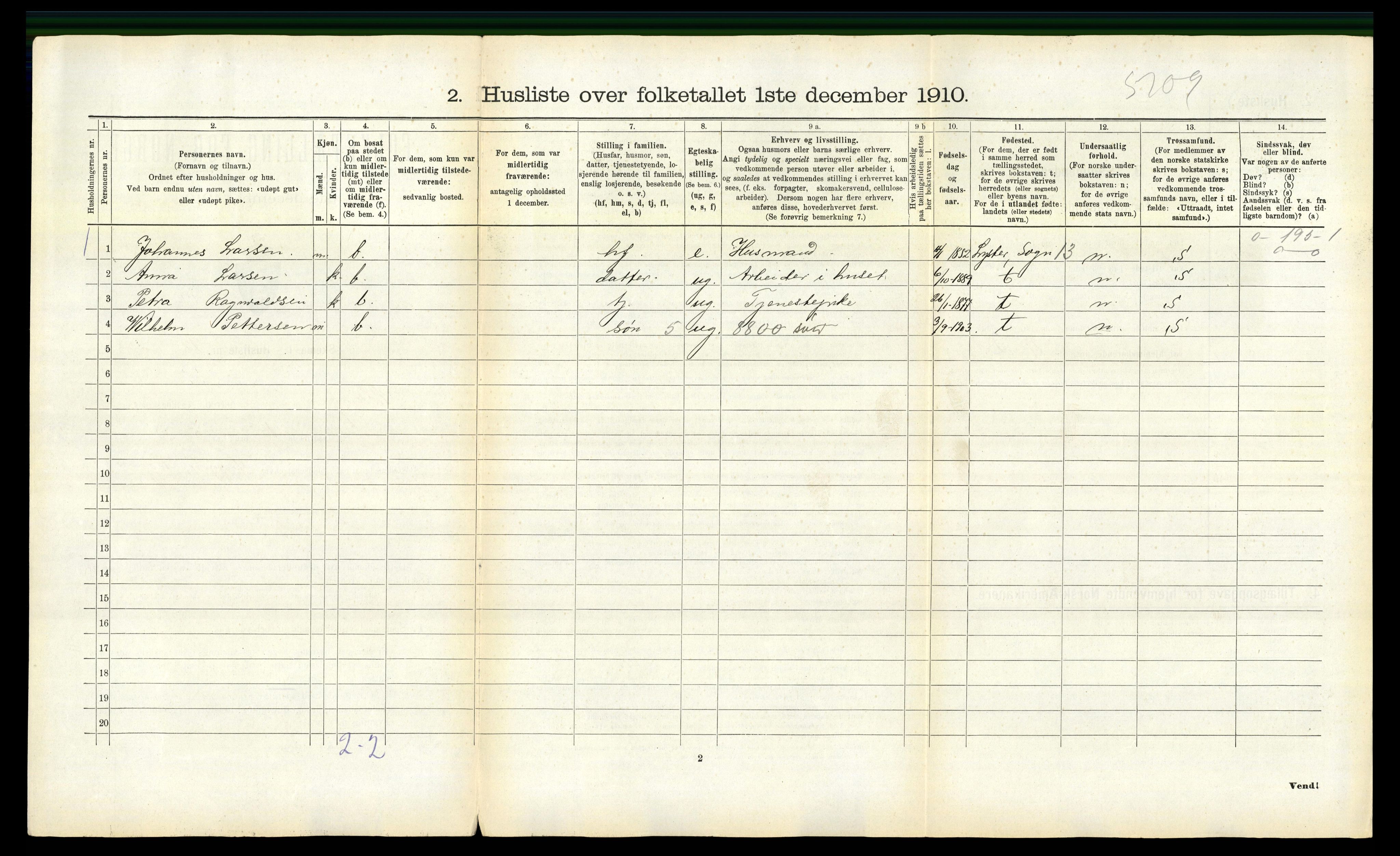 RA, 1910 census for Lødingen, 1910, p. 252