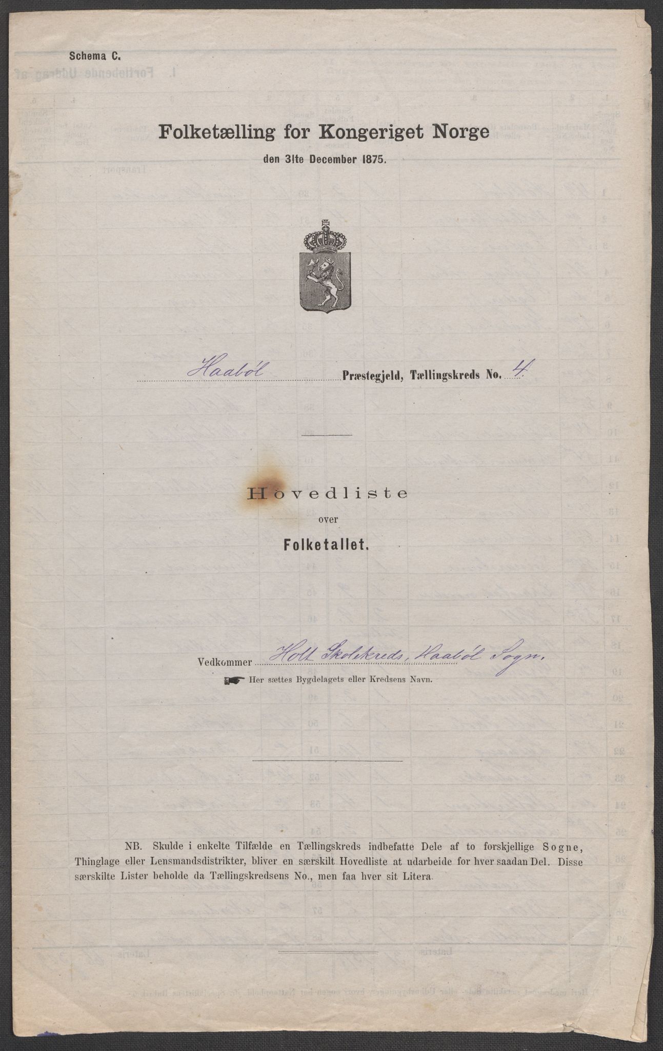 RA, 1875 census for 0138P Hobøl, 1875, p. 16