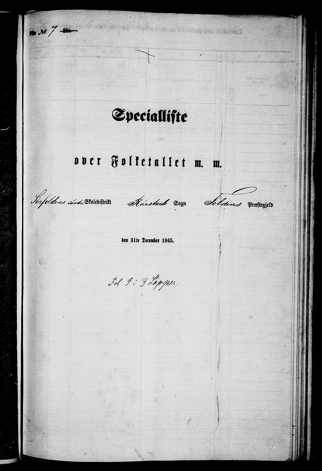 RA, 1865 census for Folda, 1865, p. 98