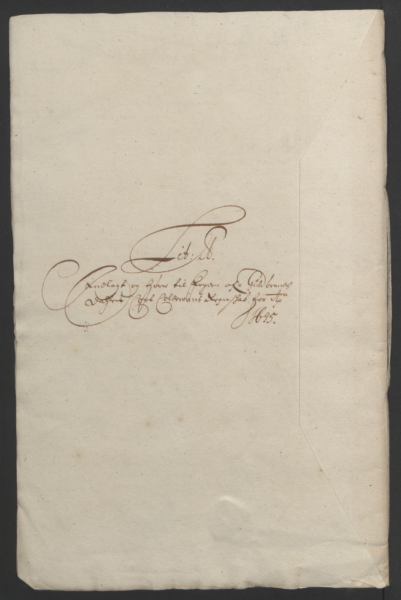 Rentekammeret inntil 1814, Reviderte regnskaper, Fogderegnskap, RA/EA-4092/R17/L1169: Fogderegnskap Gudbrandsdal, 1695, p. 31