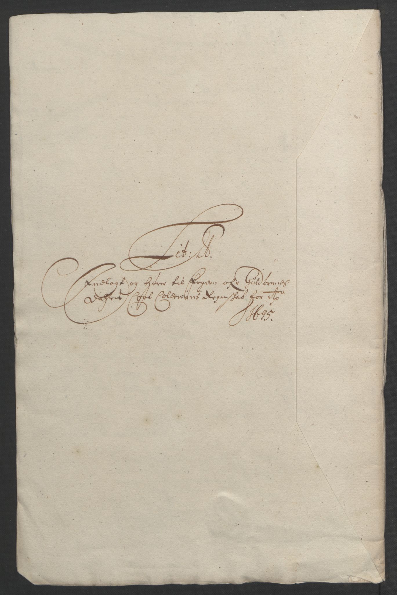 Rentekammeret inntil 1814, Reviderte regnskaper, Fogderegnskap, AV/RA-EA-4092/R17/L1169: Fogderegnskap Gudbrandsdal, 1695, p. 31