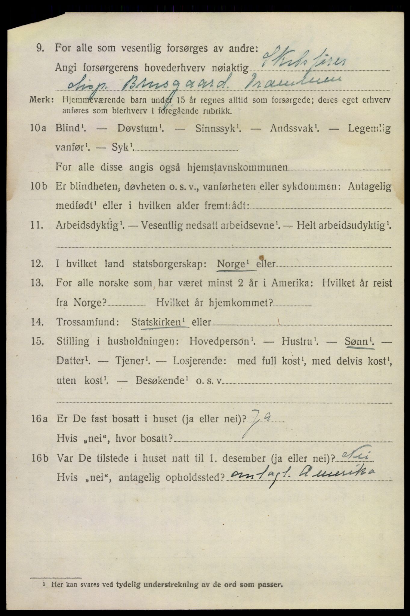 SAKO, 1920 census for Sandeherred, 1920, p. 19105