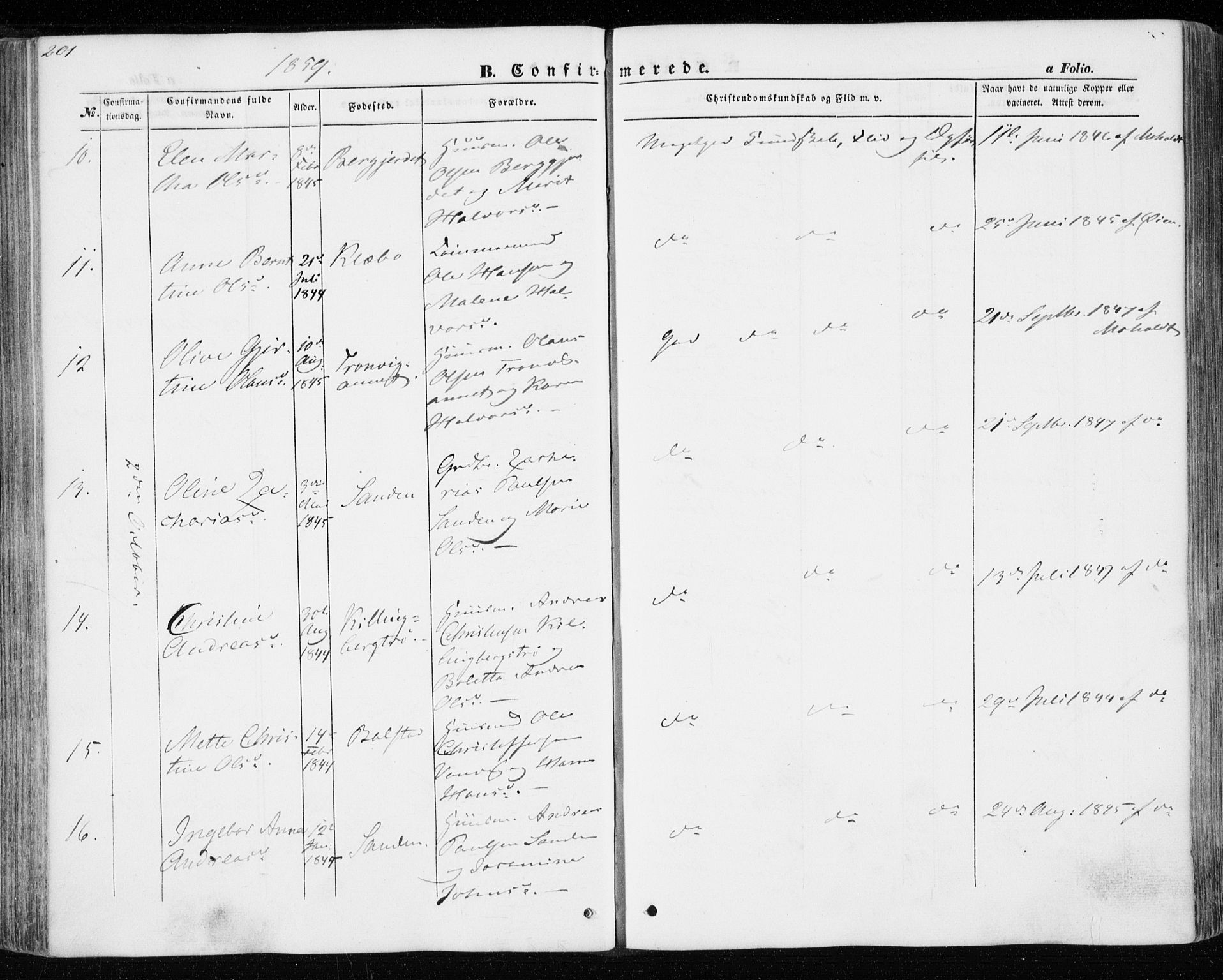 Ministerialprotokoller, klokkerbøker og fødselsregistre - Nord-Trøndelag, AV/SAT-A-1458/701/L0008: Parish register (official) no. 701A08 /1, 1854-1863, p. 201