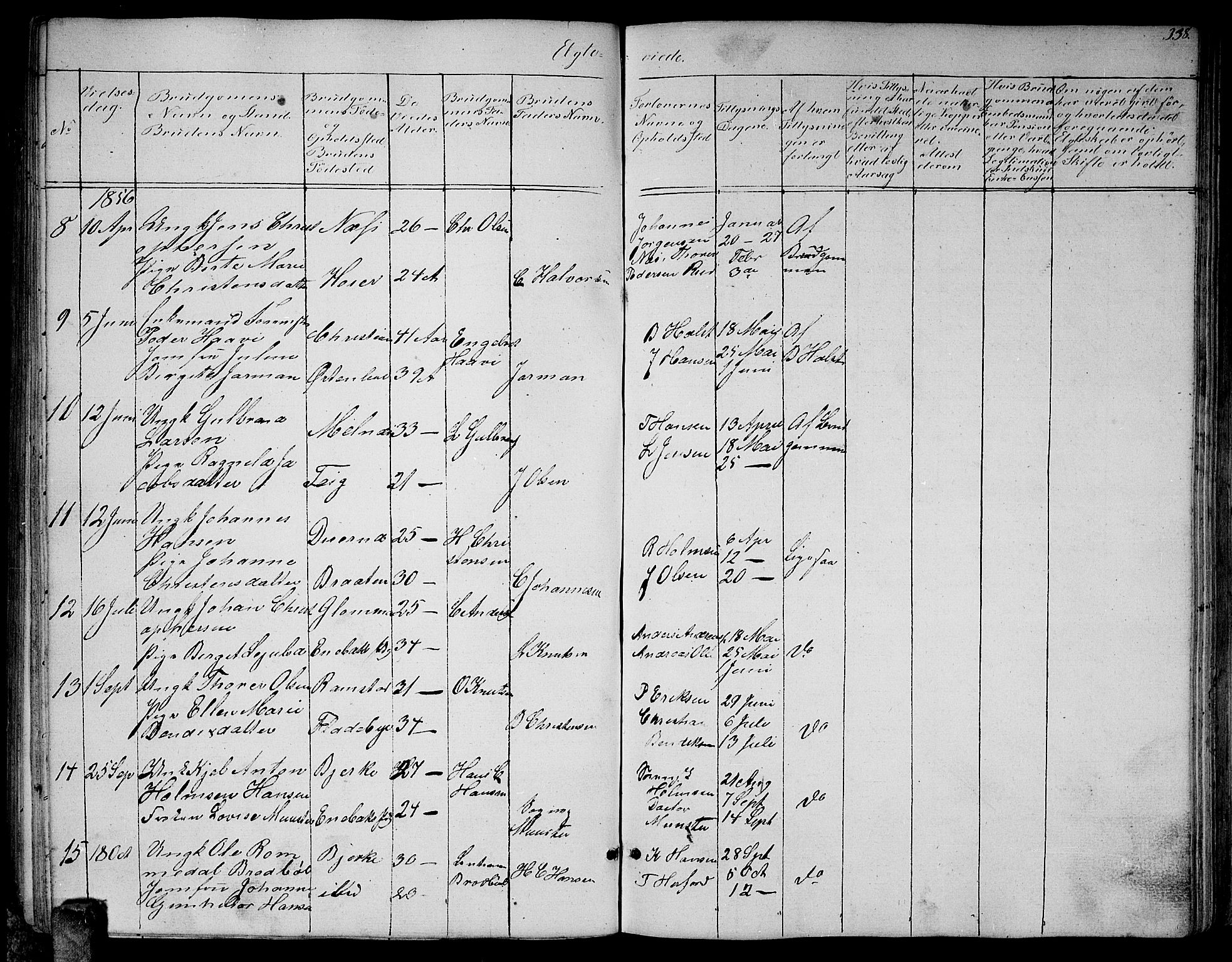 Enebakk prestekontor Kirkebøker, AV/SAO-A-10171c/G/Ga/L0004: Parish register (copy) no. I 4, 1850-1866, p. 338