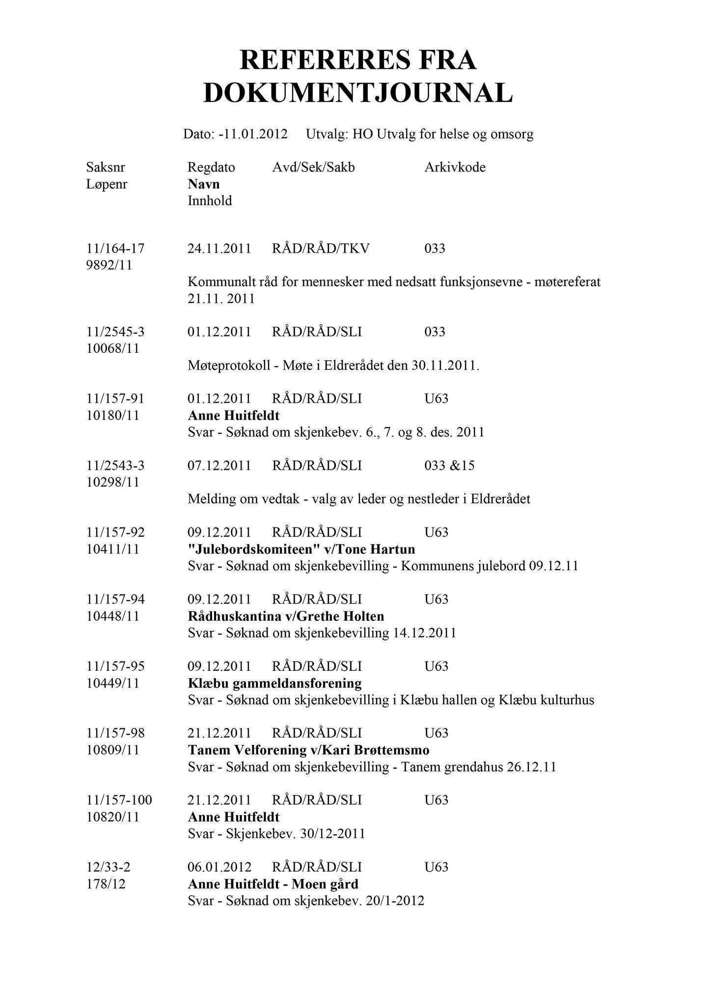 Klæbu Kommune, TRKO/KK/05-UOm/L003: Utvalg for omsorg - Møtedokumenter, 2012, p. 14
