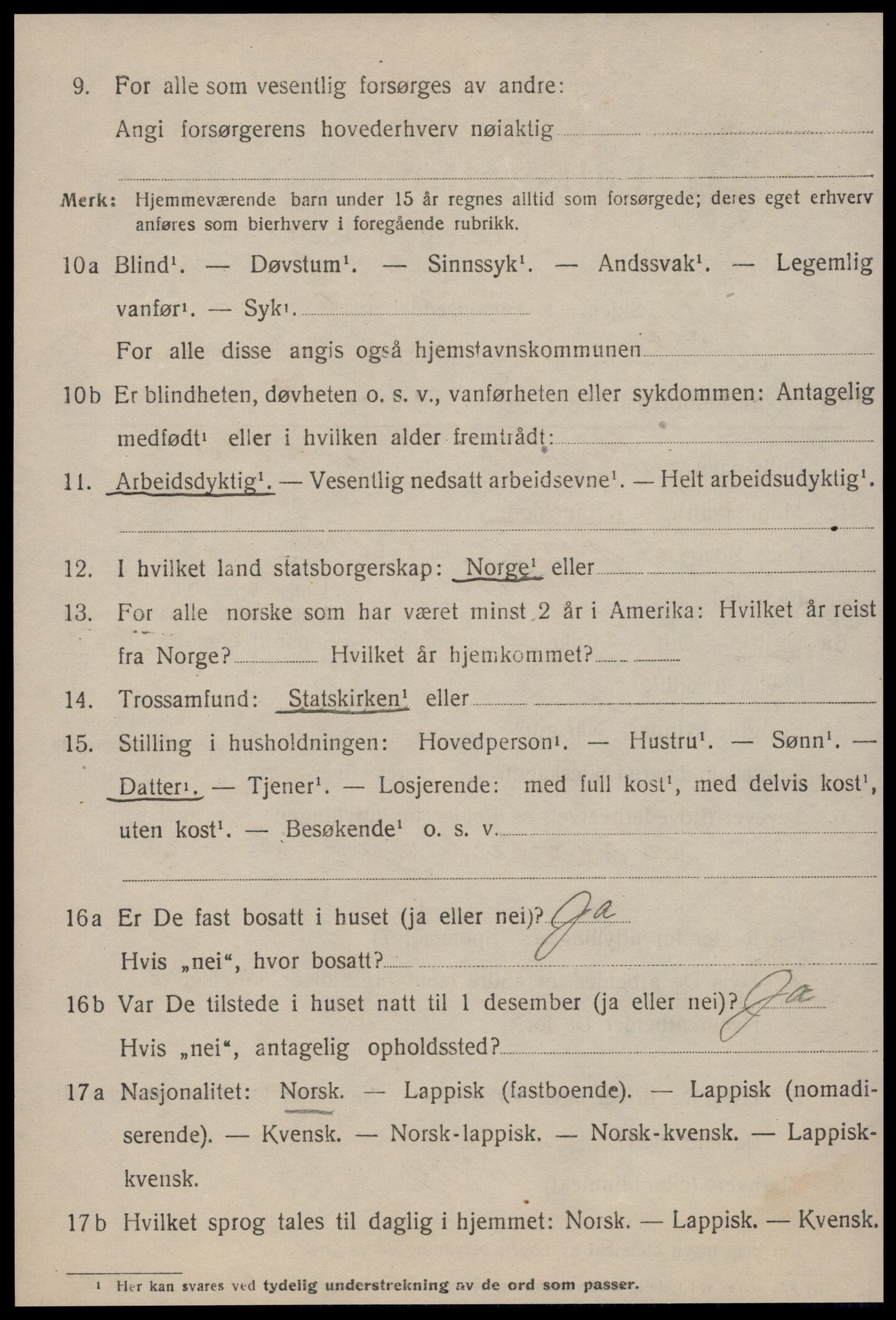 SAT, 1920 census for Røros, 1920, p. 9387