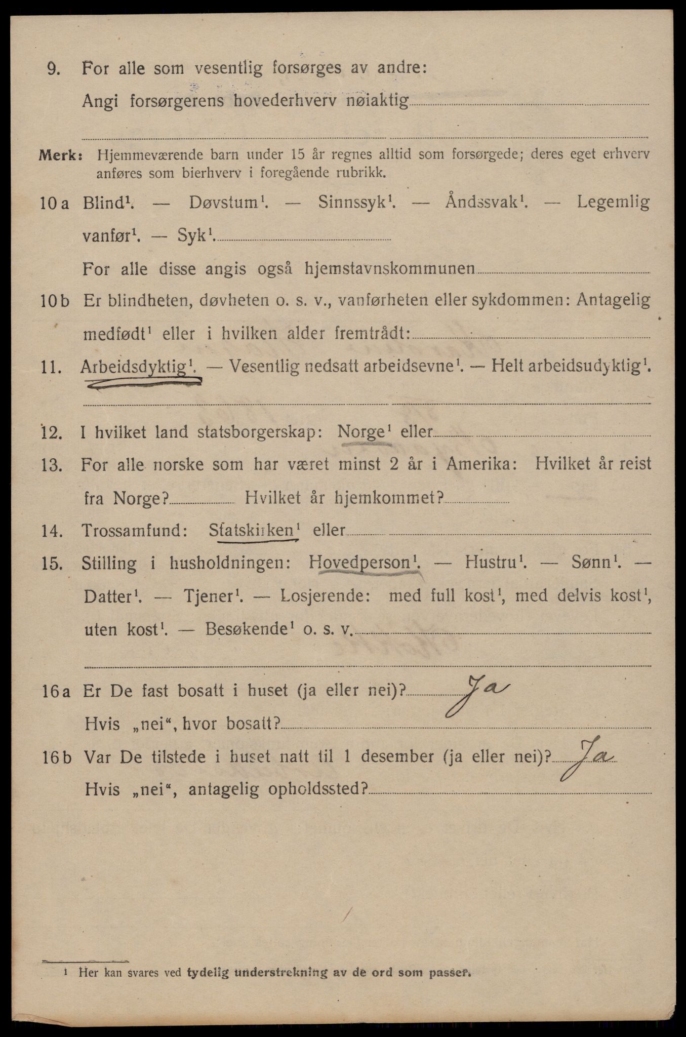 SAT, 1920 census for Trondheim, 1920, p. 106489