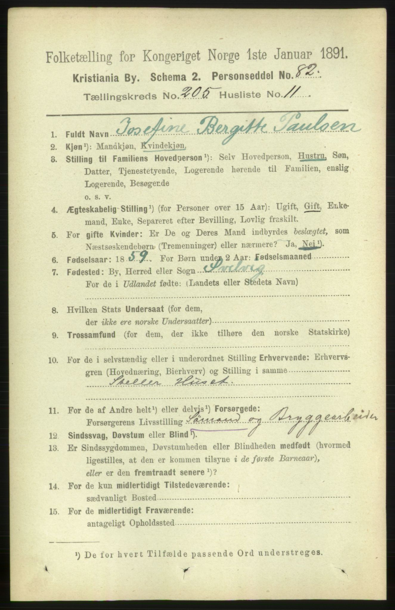 RA, 1891 census for 0301 Kristiania, 1891, p. 123817