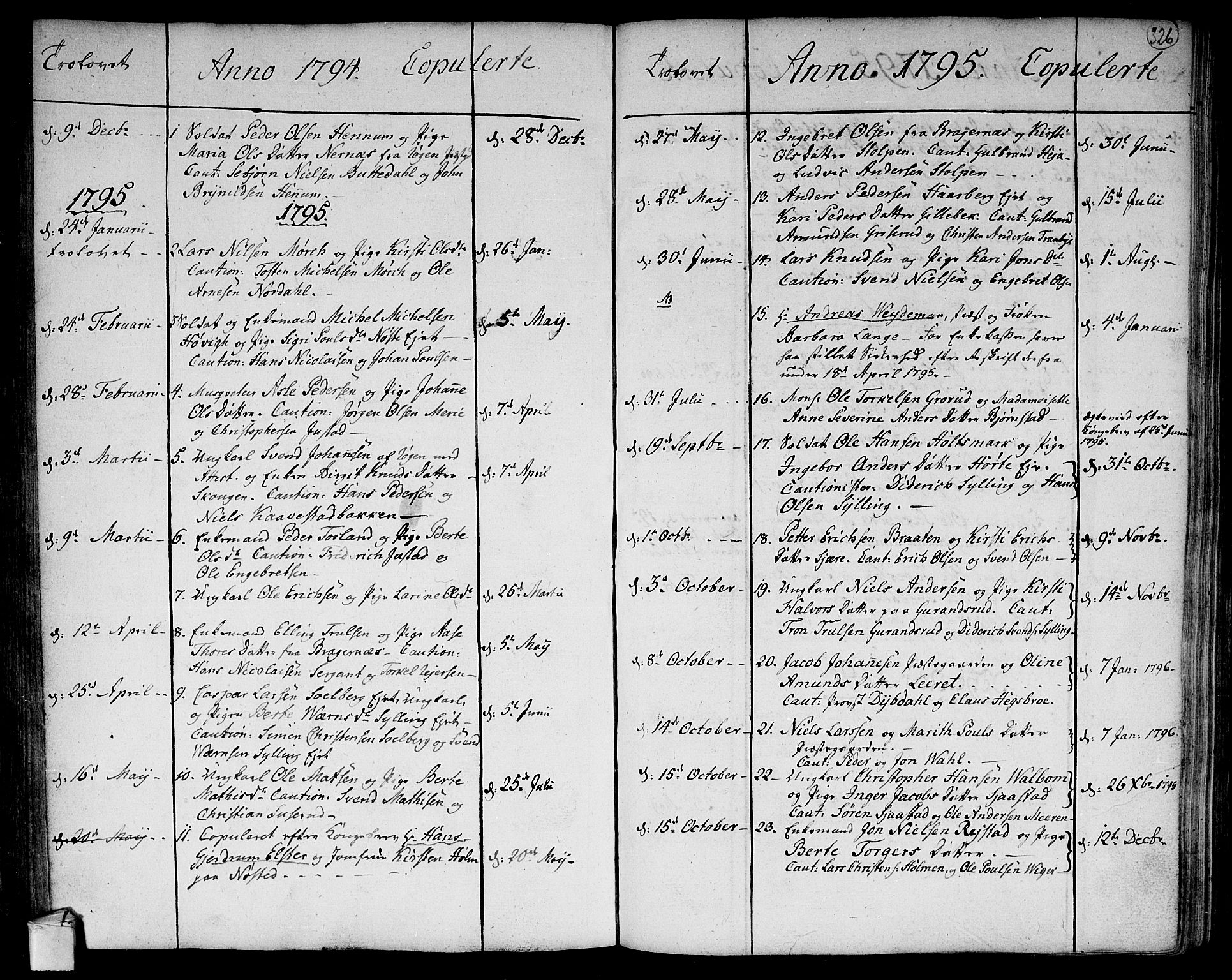 Lier kirkebøker, SAKO/A-230/F/Fa/L0007: Parish register (official) no. I 7, 1794-1813, p. 326