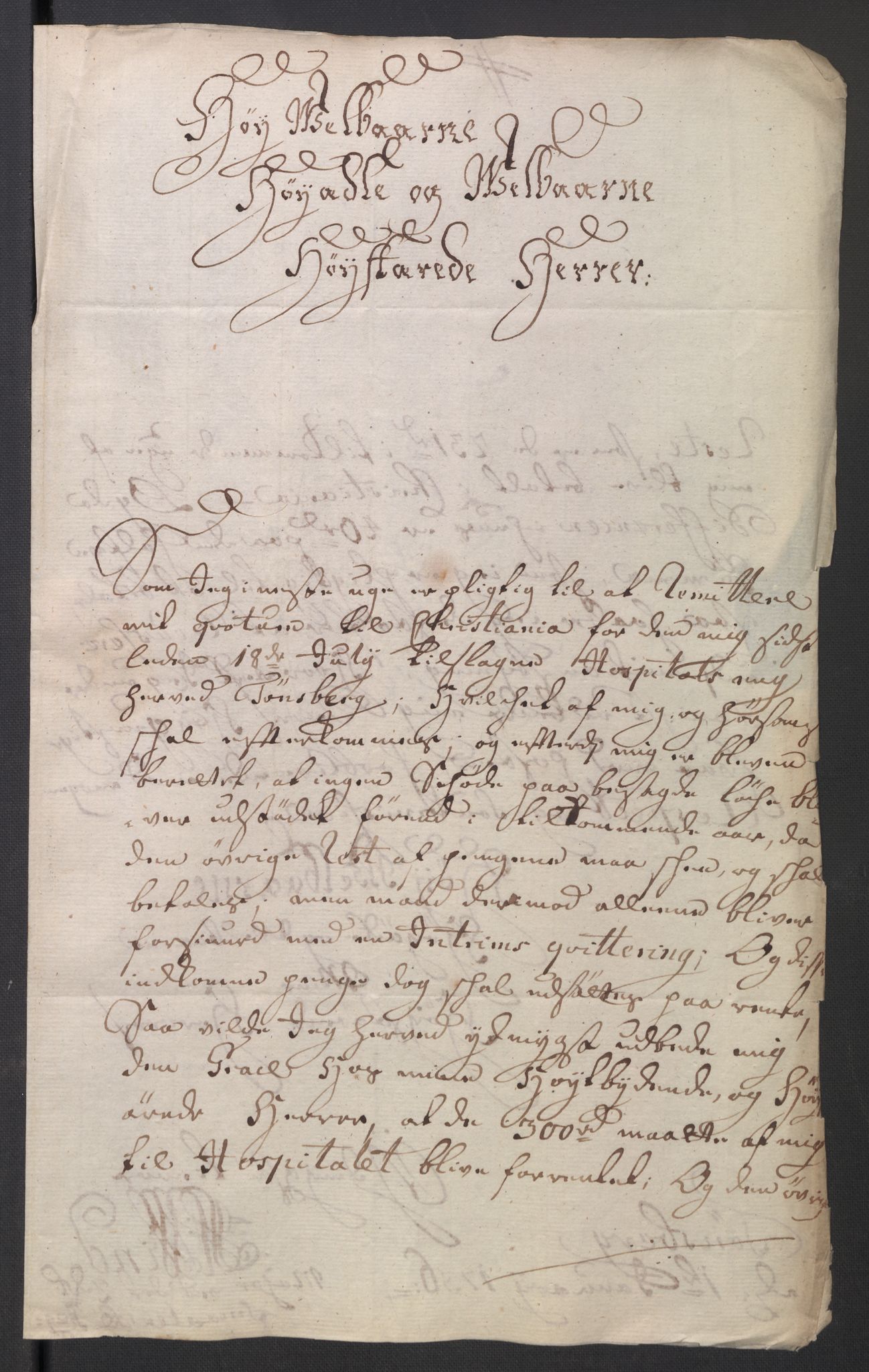 Oslo stiftsdireksjon, AV/SAO-A-11085/K/Kb/L0003/0004: Oslo Hospital / Auksjoner over Hospitalets eiendommer: Korrespondanse, 1735-1736, p. 57