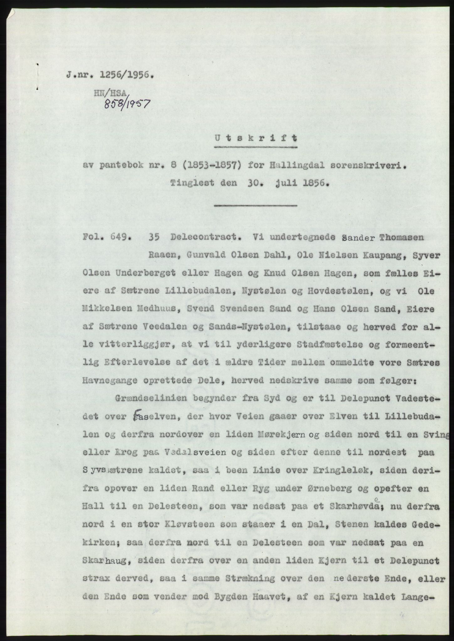 Statsarkivet i Kongsberg, SAKO/A-0001, 1956-1957, p. 69