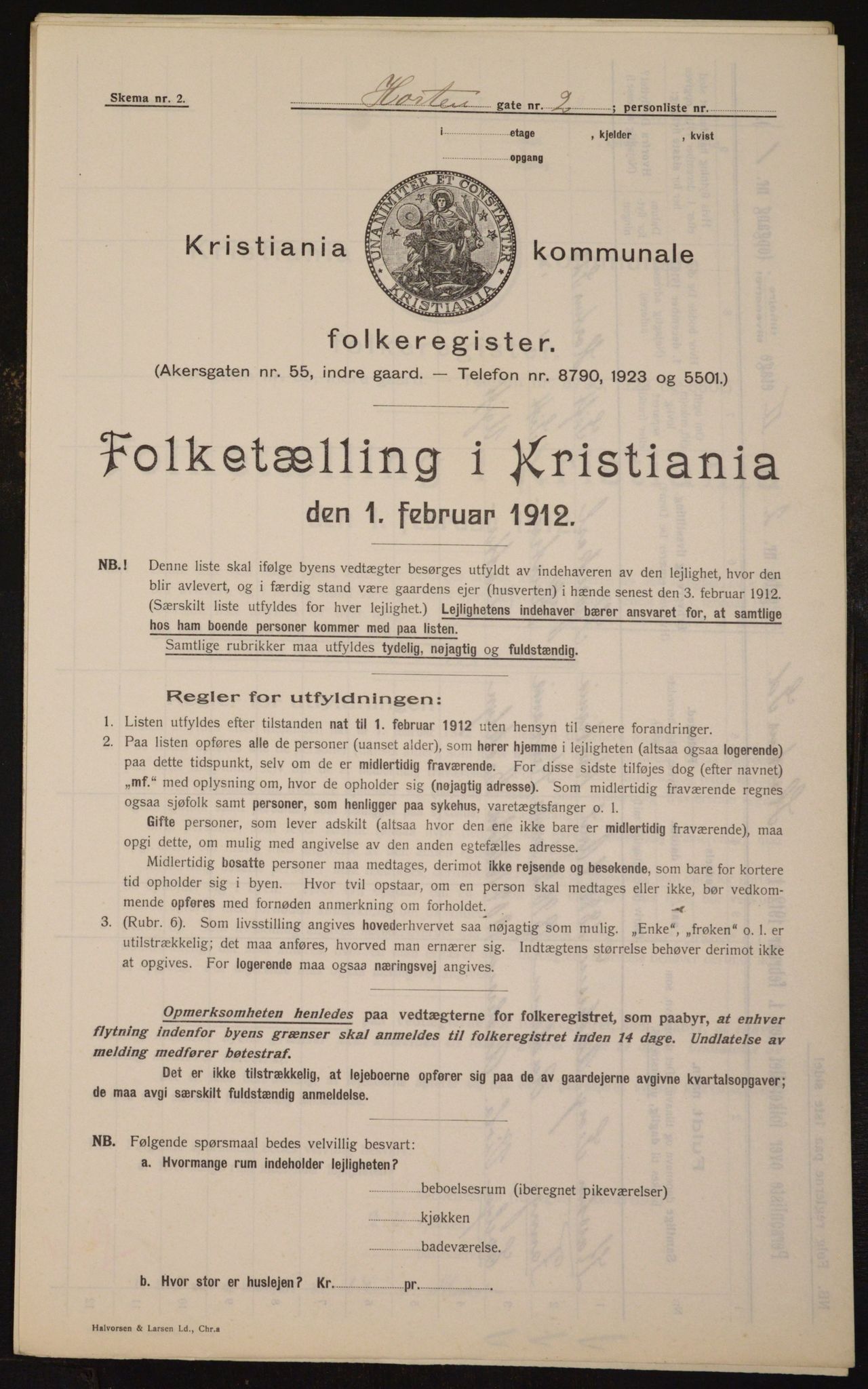 OBA, Municipal Census 1912 for Kristiania, 1912, p. 41784