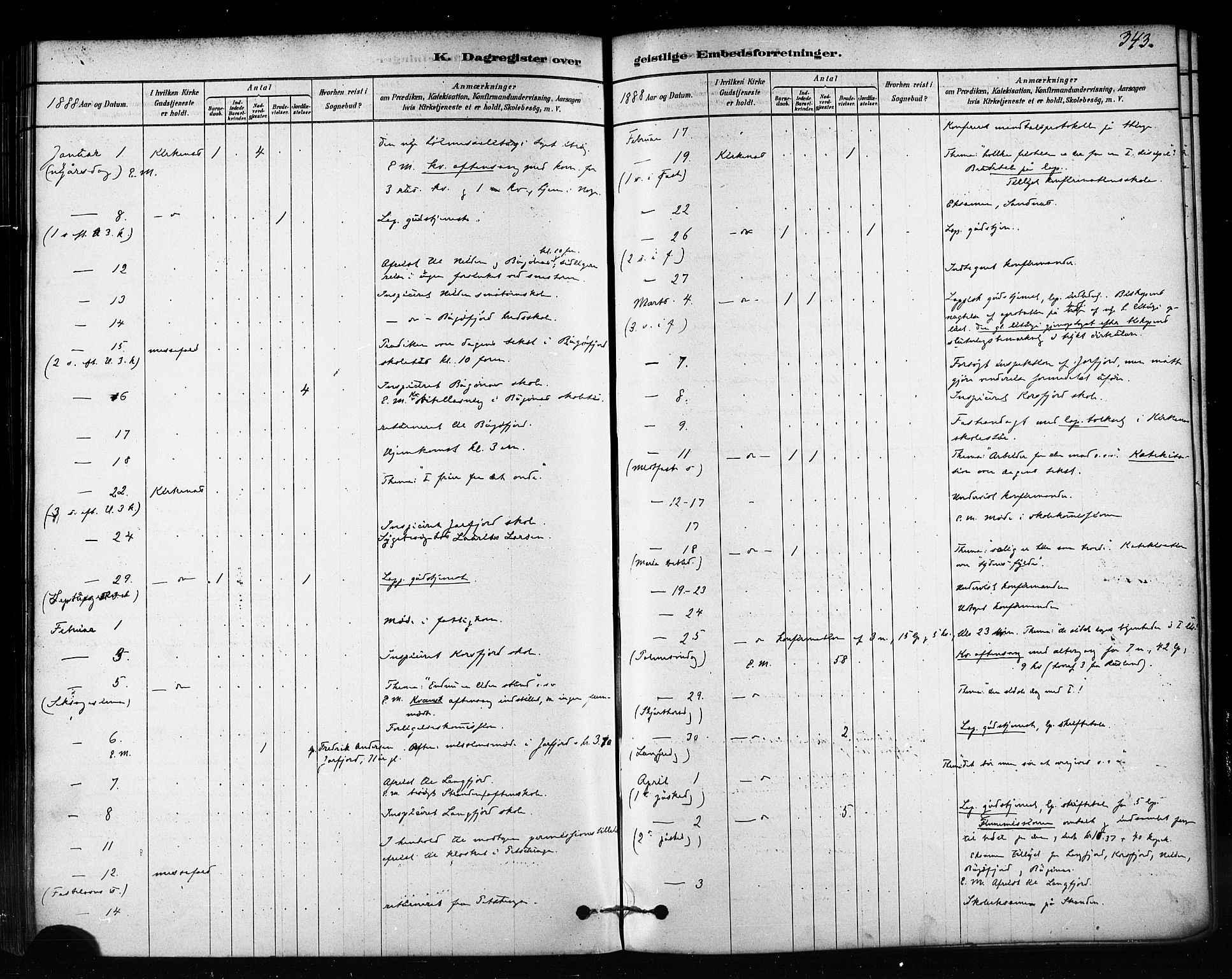 Sør-Varanger sokneprestkontor, SATØ/S-1331/H/Ha/L0003kirke: Parish register (official) no. 3, 1878-1891, p. 343