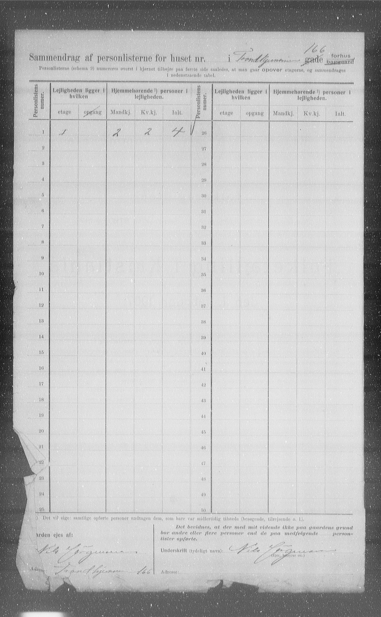 OBA, Municipal Census 1907 for Kristiania, 1907, p. 59689