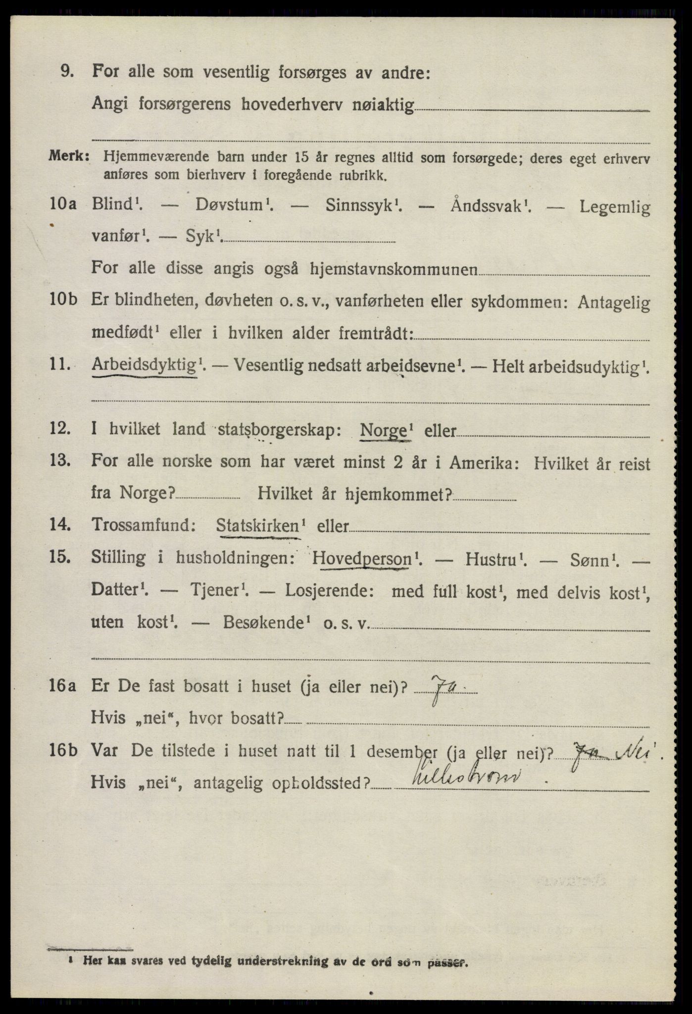 SAO, 1920 census for Fet, 1920, p. 8303