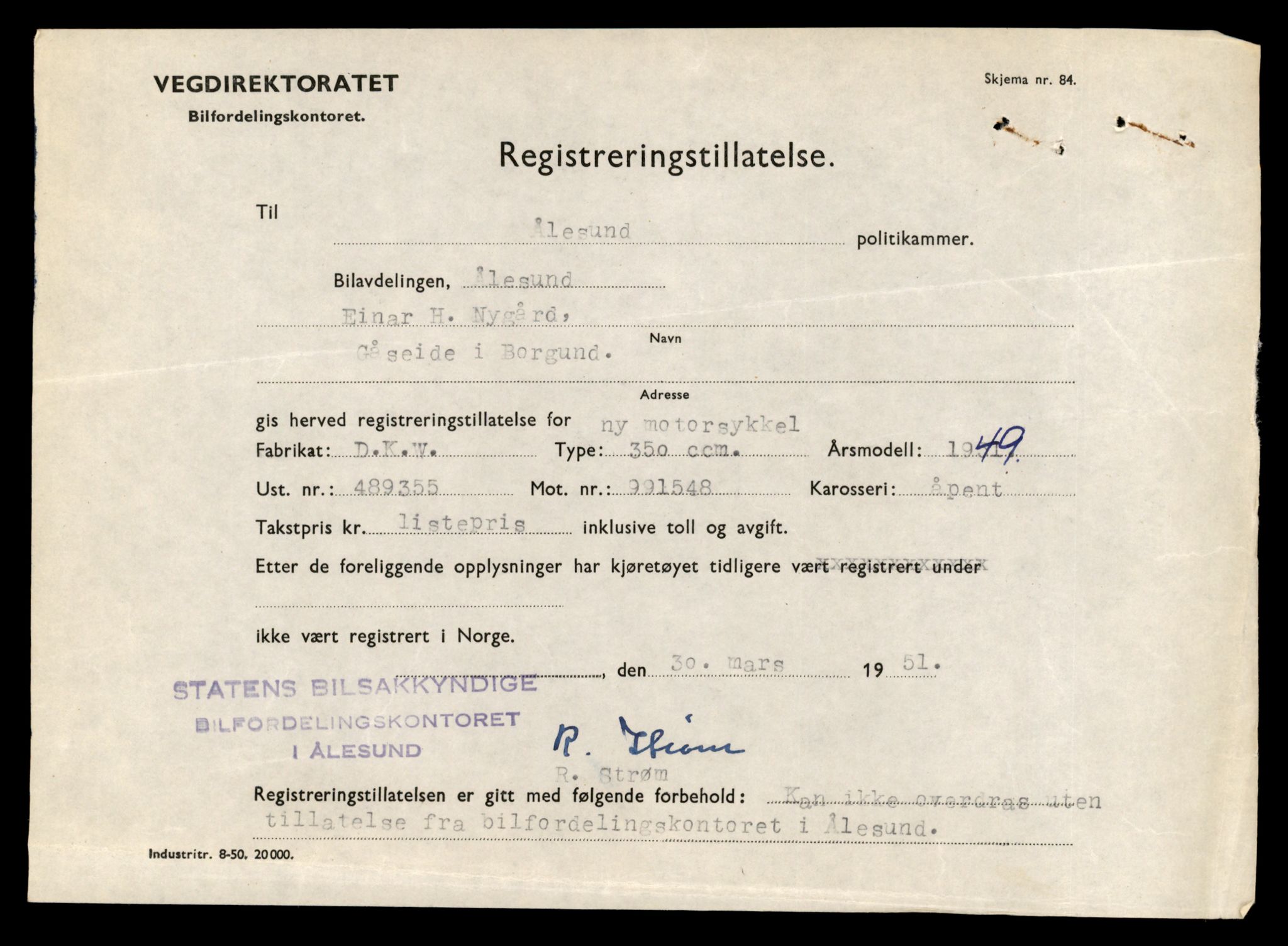 Møre og Romsdal vegkontor - Ålesund trafikkstasjon, AV/SAT-A-4099/F/Fe/L0042: Registreringskort for kjøretøy T 13906 - T 14079, 1927-1998, p. 324