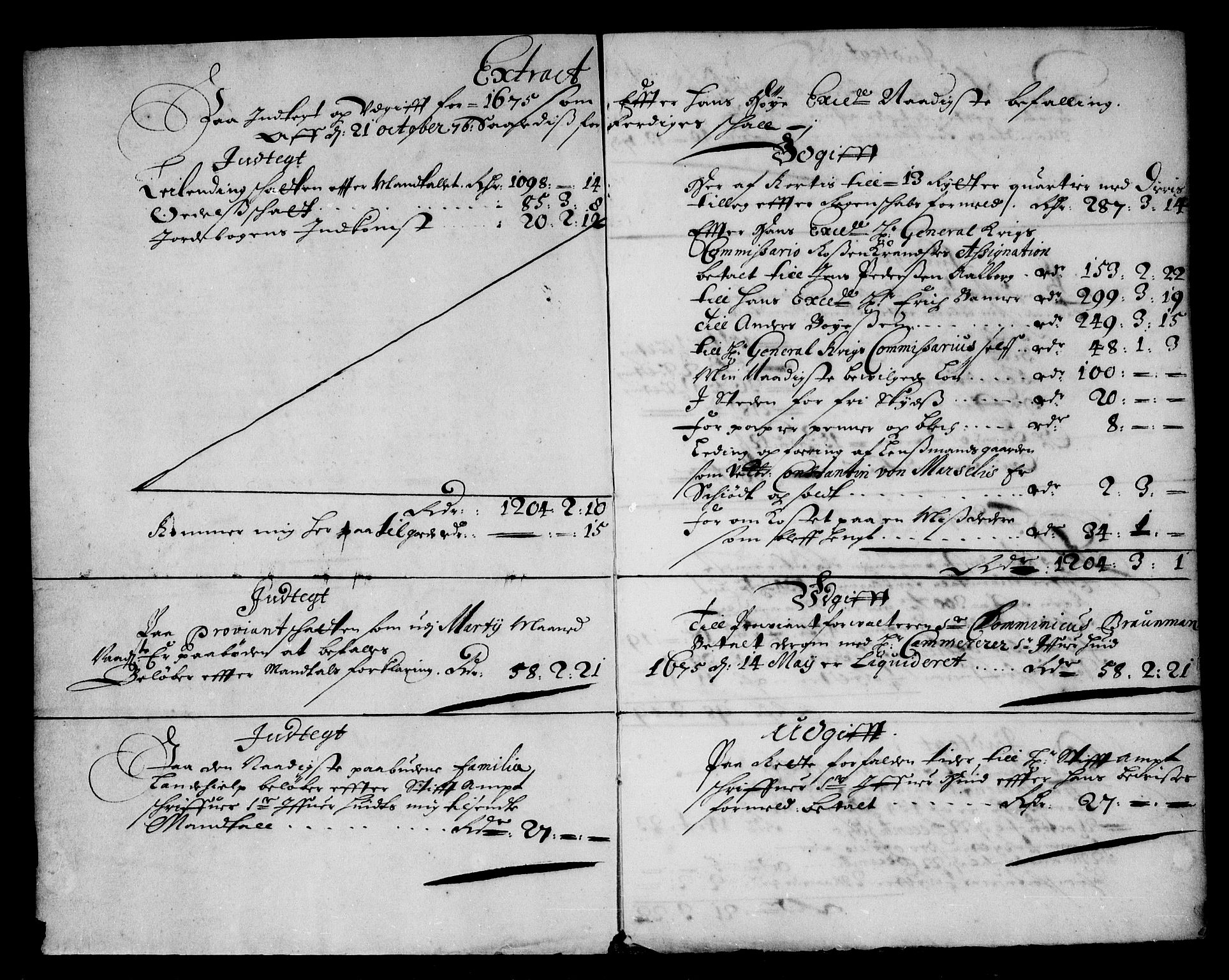 Rentekammeret inntil 1814, Reviderte regnskaper, Stiftamtstueregnskaper, Landkommissariatet på Akershus og Akershus stiftamt, RA/EA-5869/R/Rb/L0106: Akershus stiftamt, 1673-1675