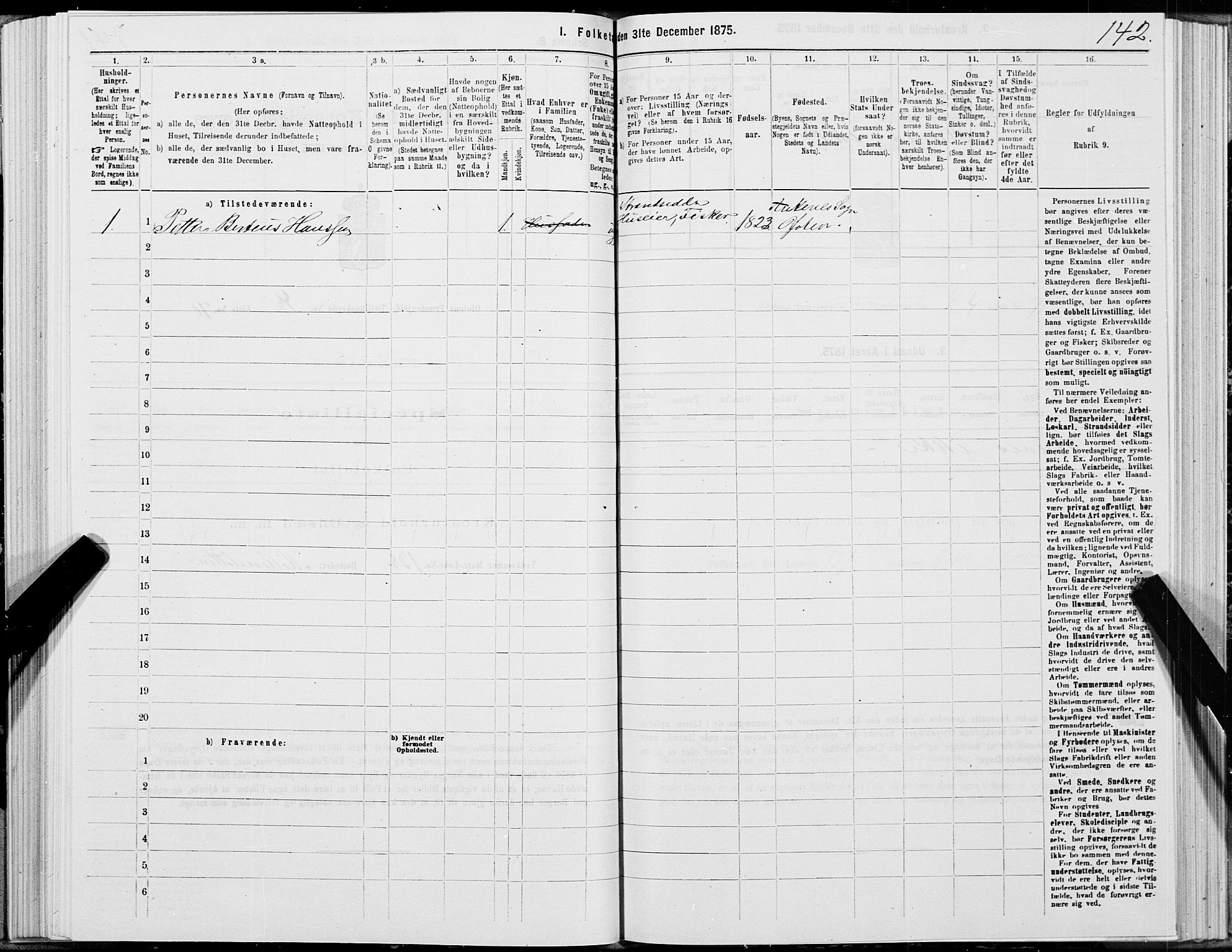 SAT, 1875 census for 1853P Ofoten, 1875, p. 3142