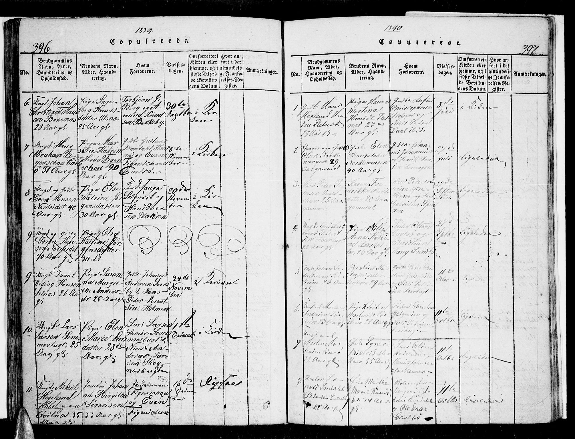 Karlsøy sokneprestembete, SATØ/S-1299/H/Ha/Haa/L0002kirke: Parish register (official) no. 2, 1823-1842, p. 396-397