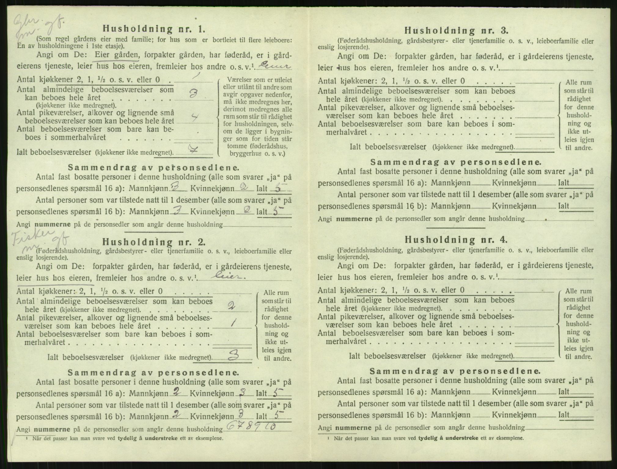 SAT, 1920 census for Aure, 1920, p. 755