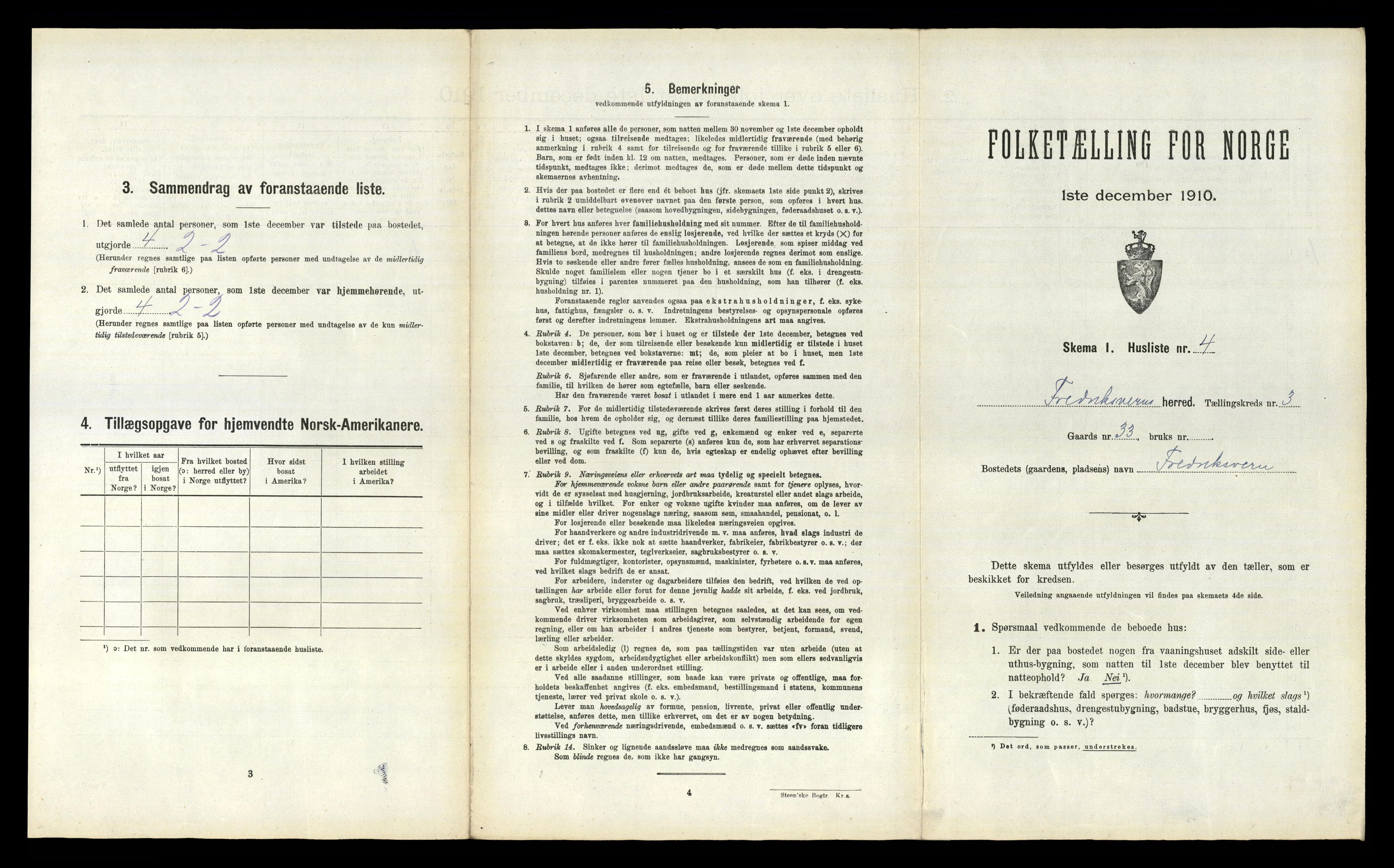 RA, 1910 census for Fredriksvern, 1910, p. 192