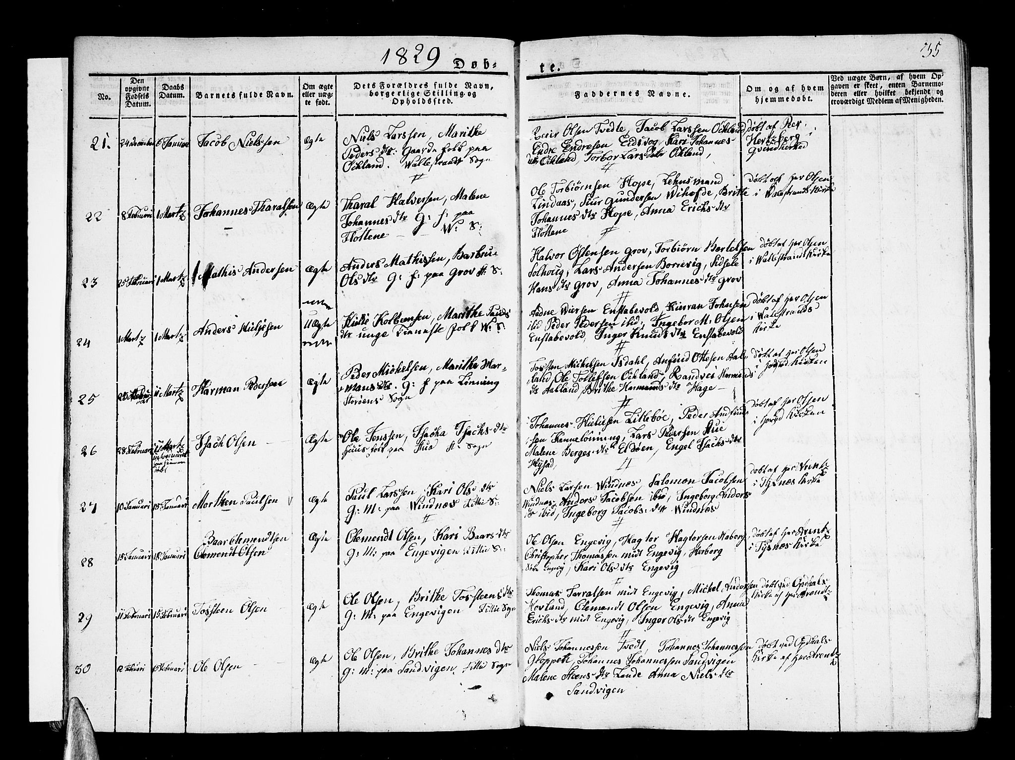 Stord sokneprestembete, AV/SAB-A-78201/H/Haa: Parish register (official) no. A 6, 1826-1840, p. 35