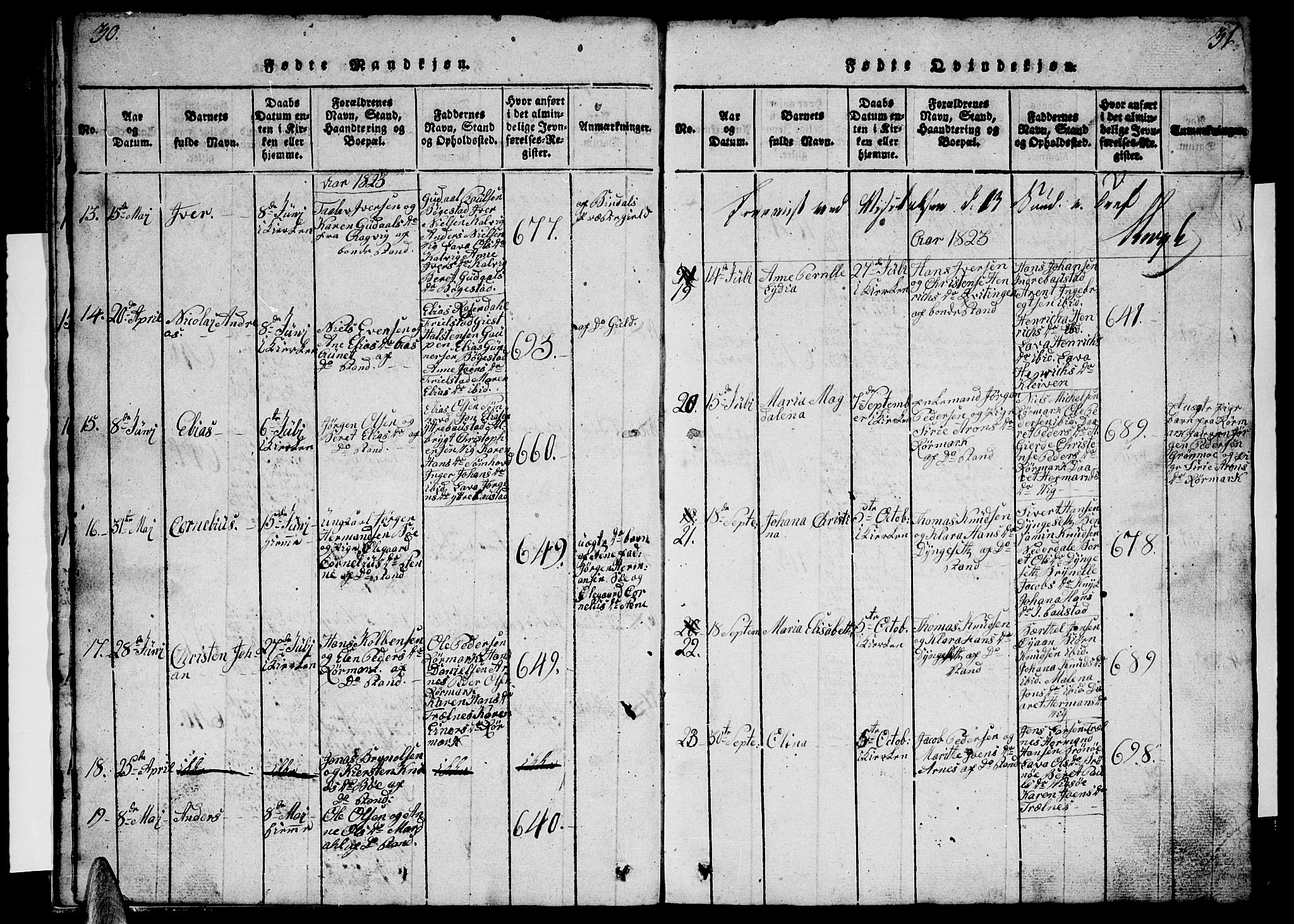 Ministerialprotokoller, klokkerbøker og fødselsregistre - Nordland, AV/SAT-A-1459/812/L0186: Parish register (copy) no. 812C04, 1820-1849, p. 30-31