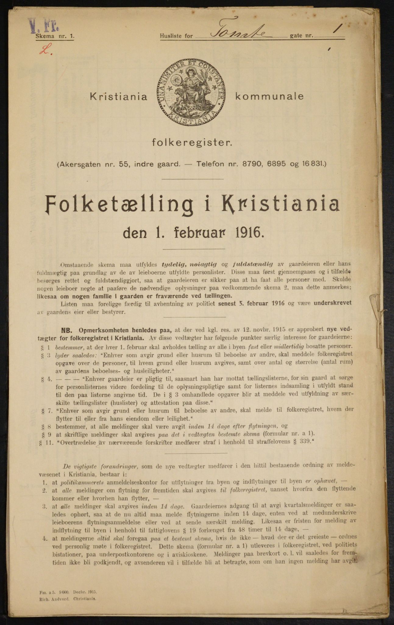 OBA, Municipal Census 1916 for Kristiania, 1916, p. 116642