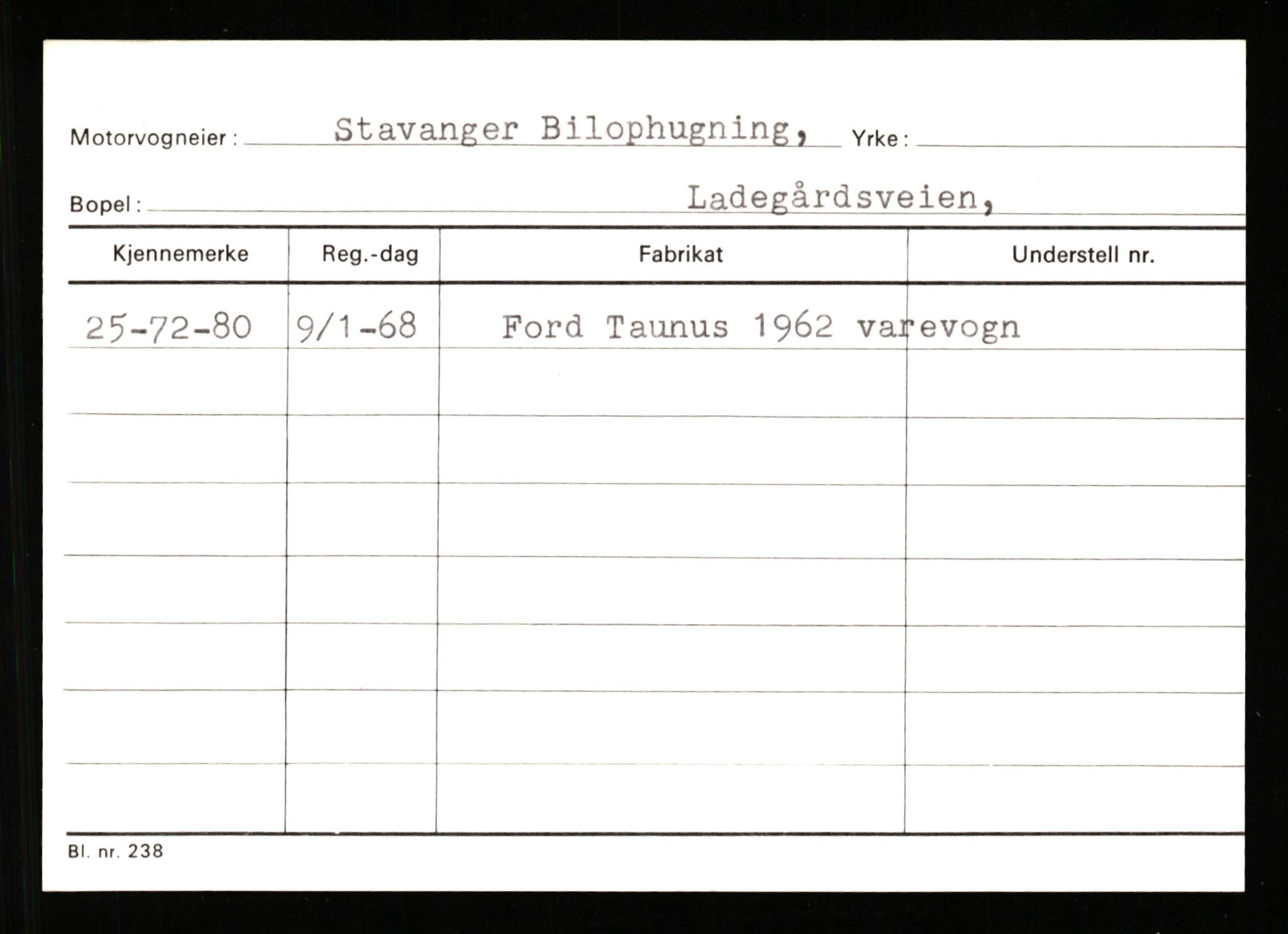 Stavanger trafikkstasjon, AV/SAST-A-101942/0/G/L0011: Registreringsnummer: 240000 - 363477, 1930-1971, p. 599