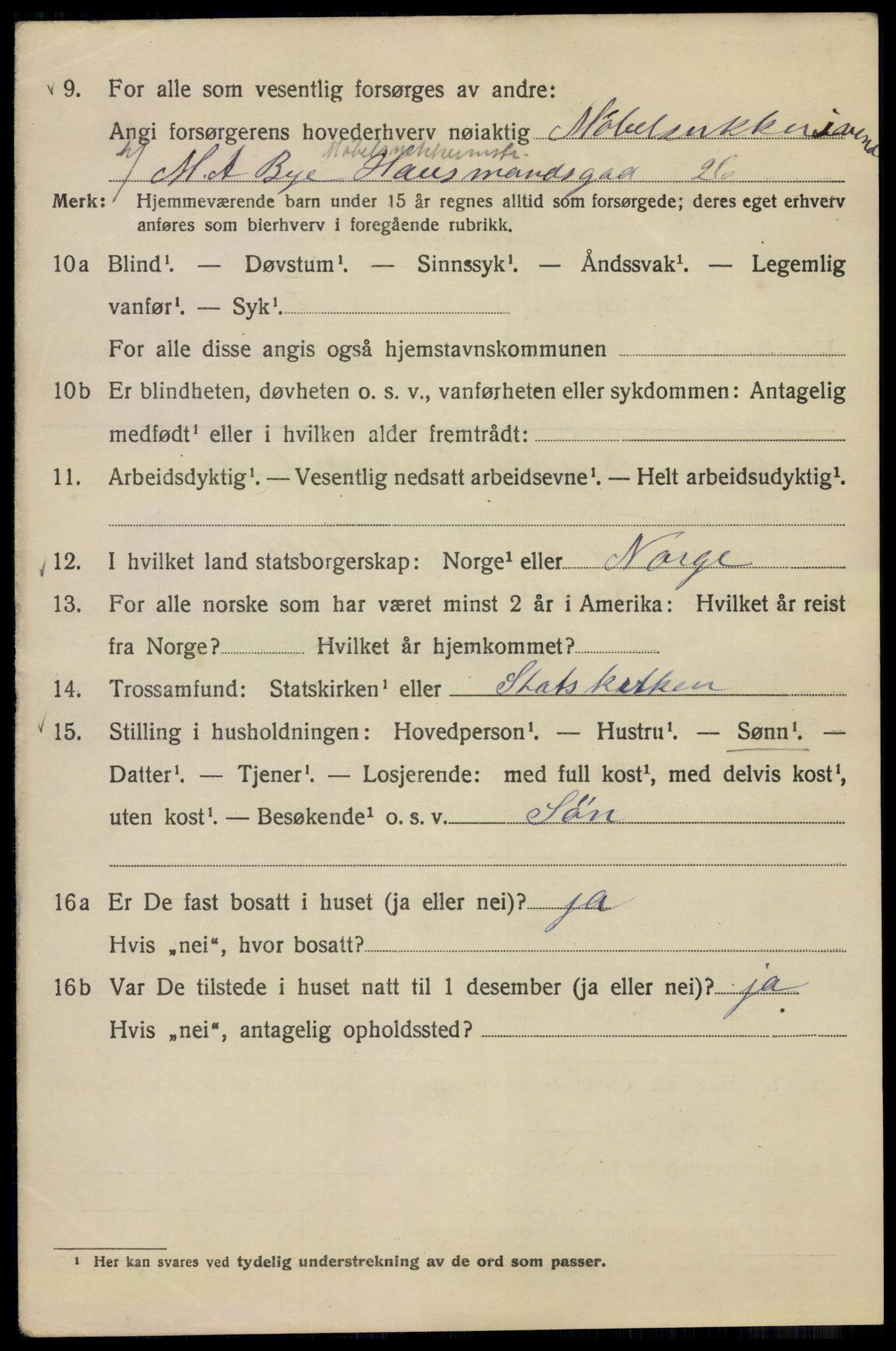 SAO, 1920 census for Kristiania, 1920, p. 226844