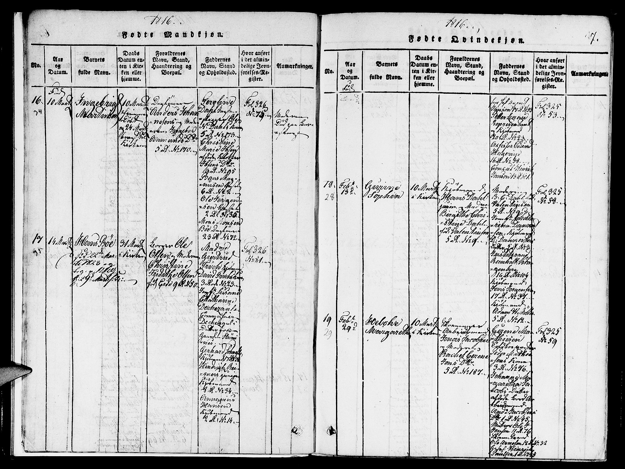 Nykirken Sokneprestembete, AV/SAB-A-77101/H/Hab/L0003: Parish register (copy) no. A 4, 1816-1821, p. 7