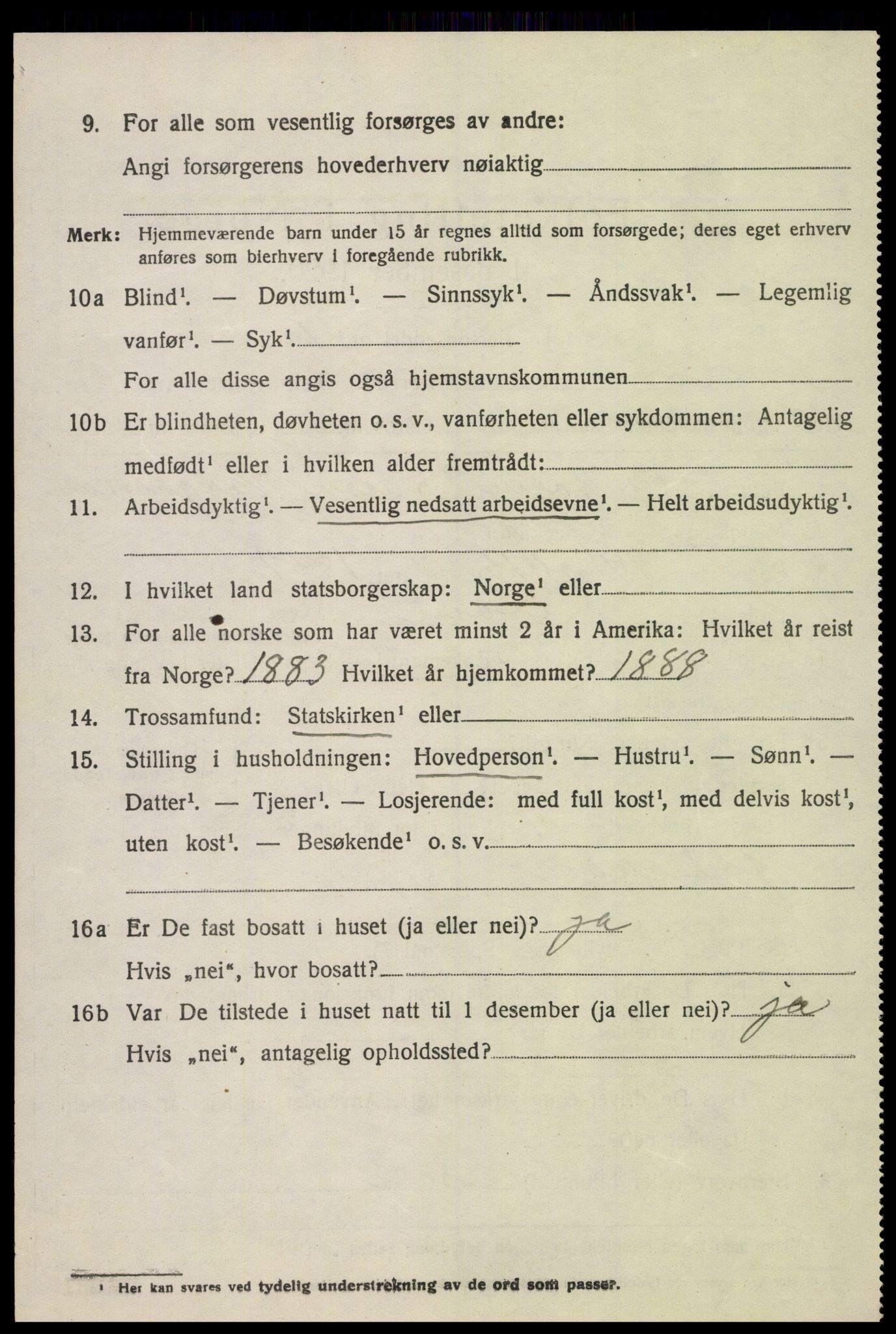 SAH, 1920 census for Lom, 1920, p. 3403