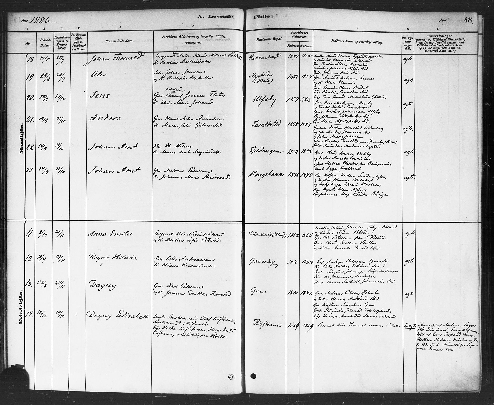 Rødenes prestekontor Kirkebøker, SAO/A-2005/F/Fa/L0009: Parish register (official) no. I 9, 1880-1889, p. 48