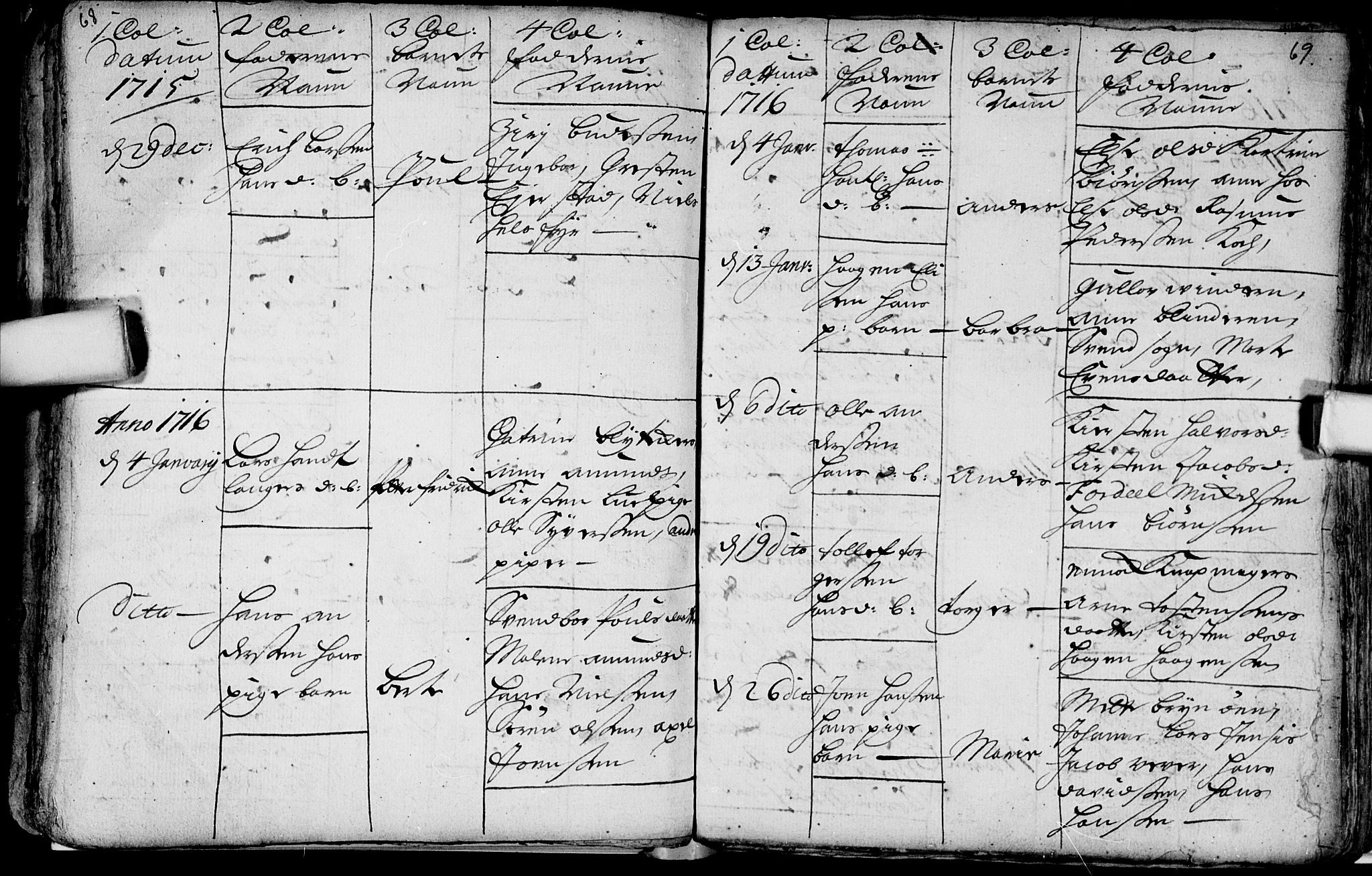 Aker prestekontor kirkebøker, AV/SAO-A-10861/F/L0002: Parish register (official) no. 2, 1714-1720, p. 68-69