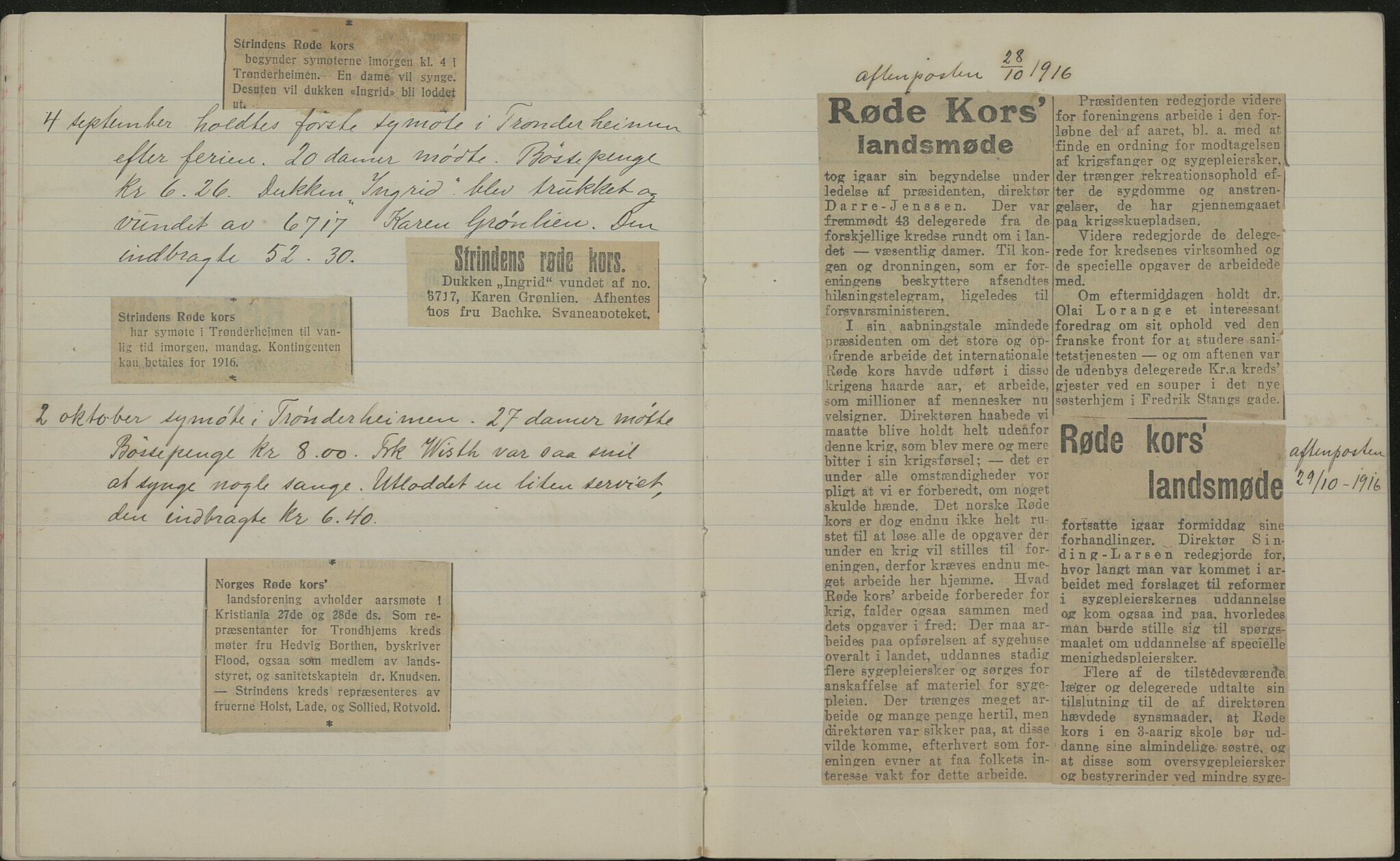 Trondheim Røde Kors, TRKO/PA-1204/A/Ab/L0003: Dagbok forStrinda Røde Kors, 1914-1925, p. 20