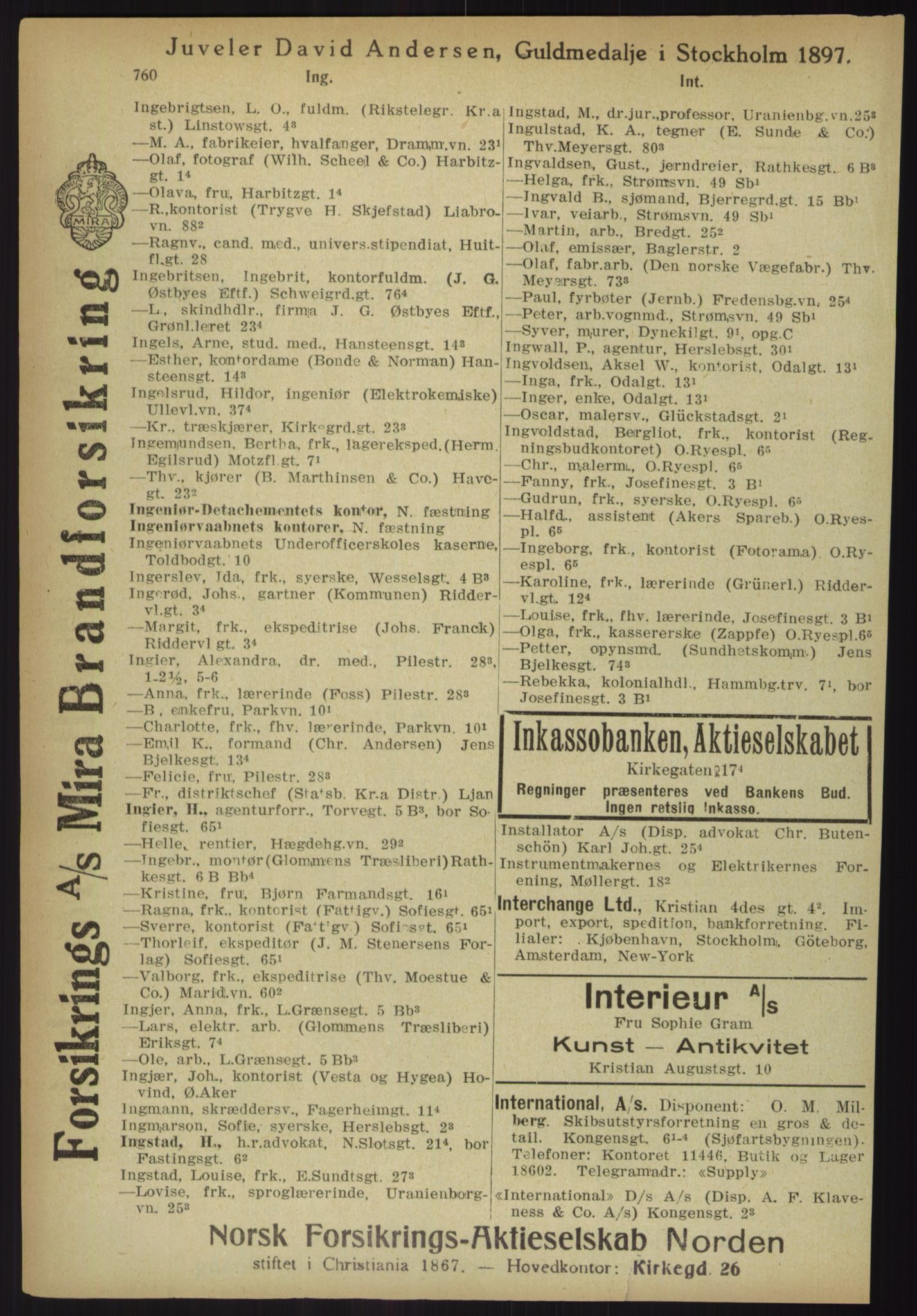 Kristiania/Oslo adressebok, PUBL/-, 1918, p. 785