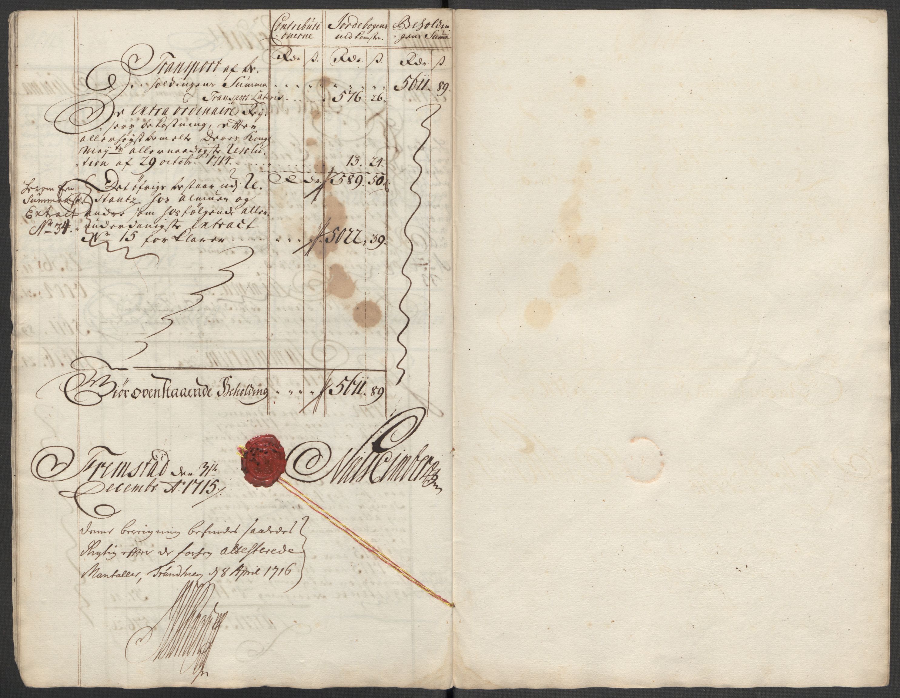 Rentekammeret inntil 1814, Reviderte regnskaper, Fogderegnskap, AV/RA-EA-4092/R57/L3863: Fogderegnskap Fosen, 1715, p. 13
