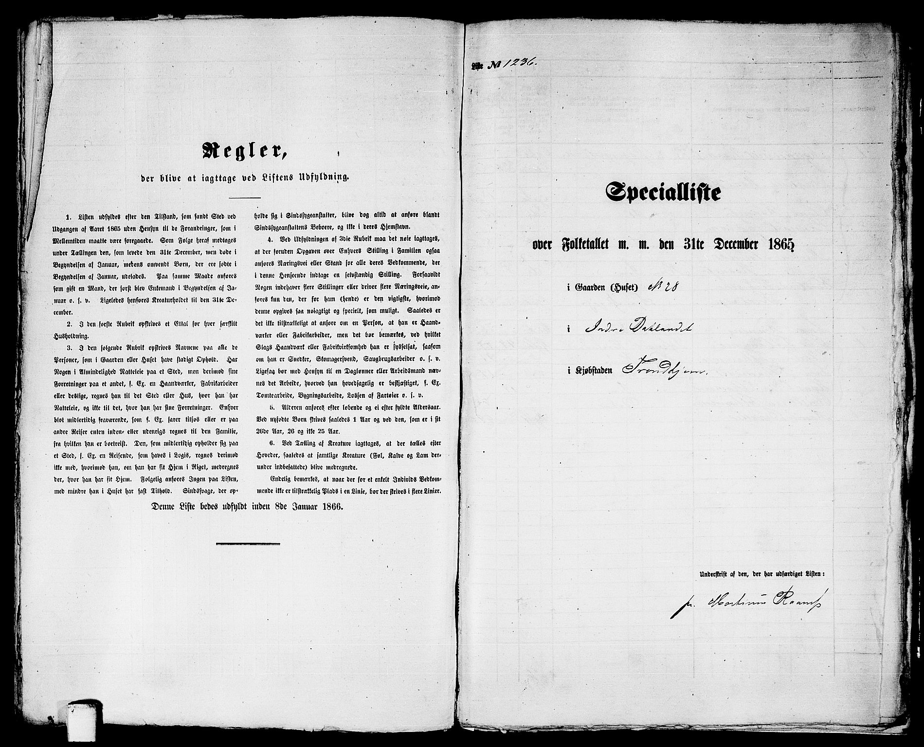 RA, 1865 census for Trondheim, 1865, p. 2568