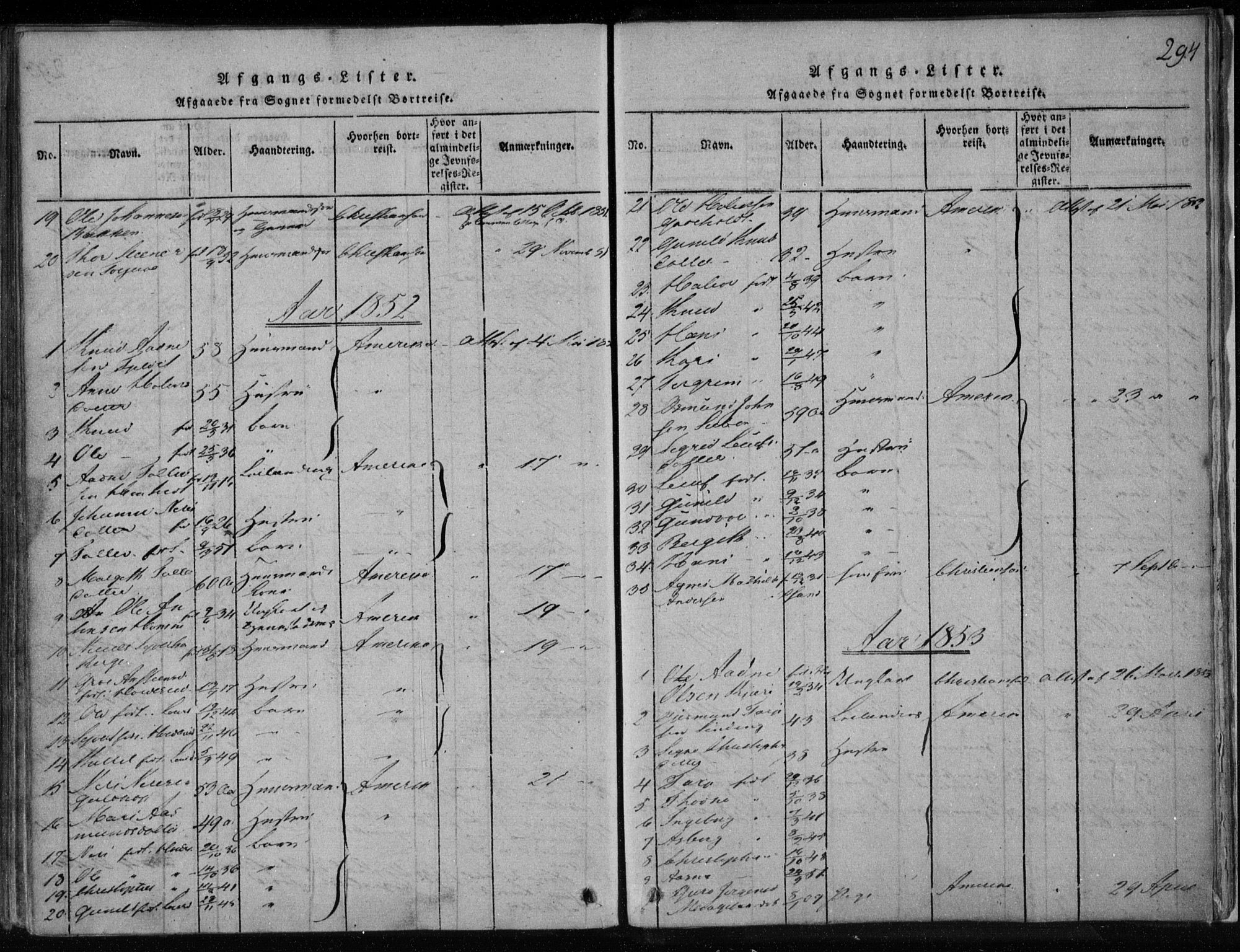 Lårdal kirkebøker, SAKO/A-284/F/Fa/L0005: Parish register (official) no. I 5, 1815-1860, p. 294