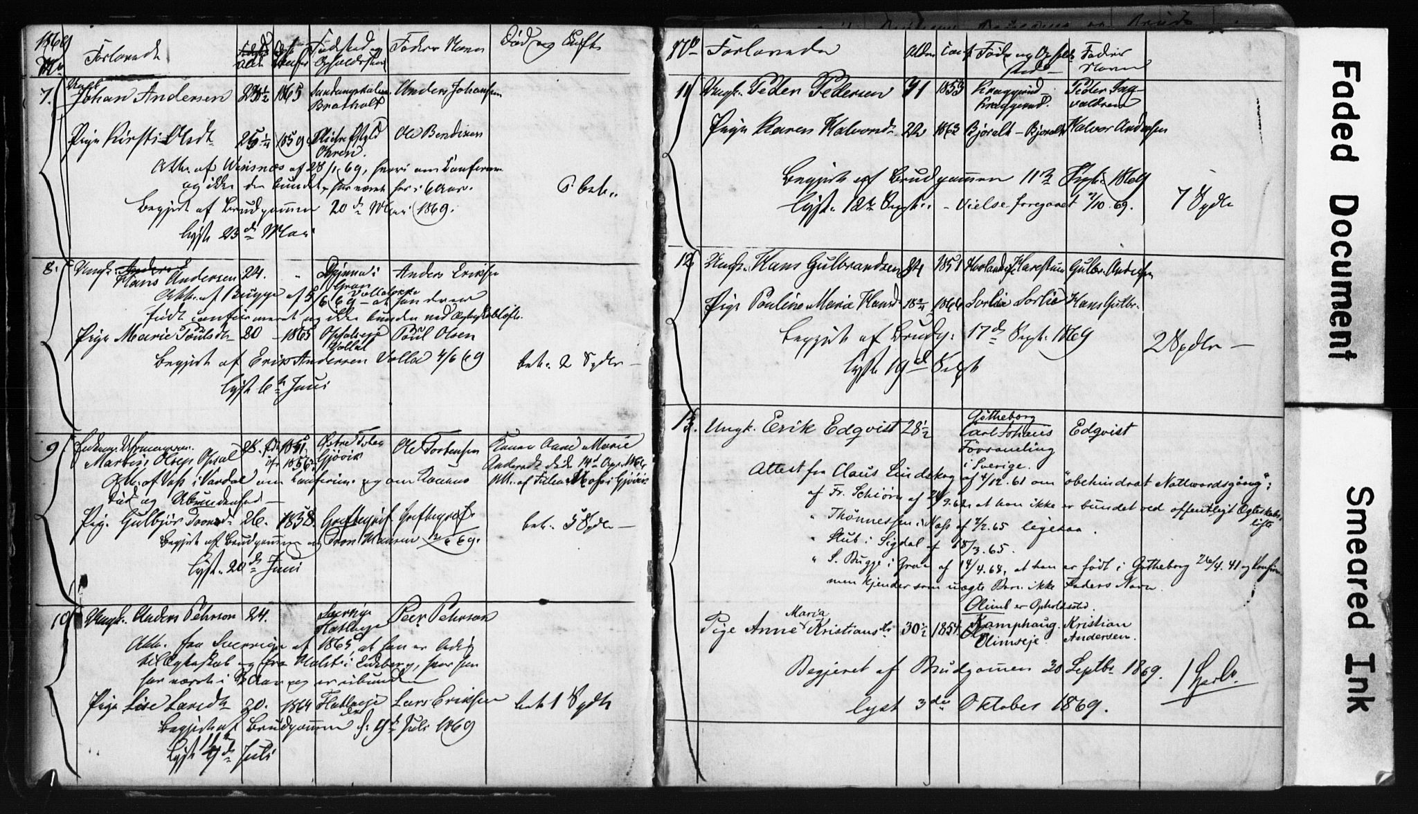 Jevnaker prestekontor, AV/SAH-PREST-116/I/Ie: Banns register no. 2, 1867-1897