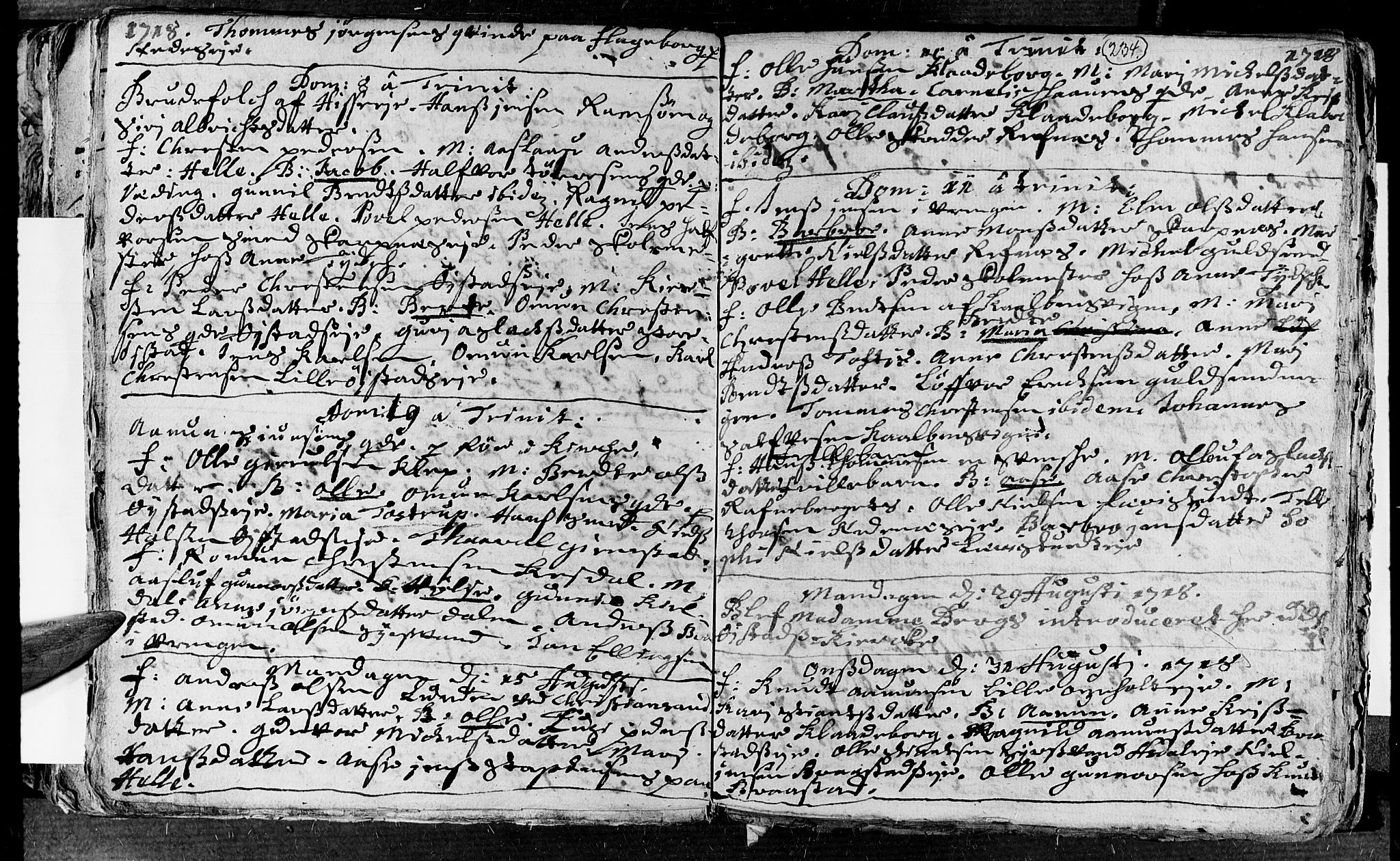 Øyestad sokneprestkontor, AV/SAK-1111-0049/F/Fa/L0002: Parish register (official) no. A 2, 1692-1722, p. 234