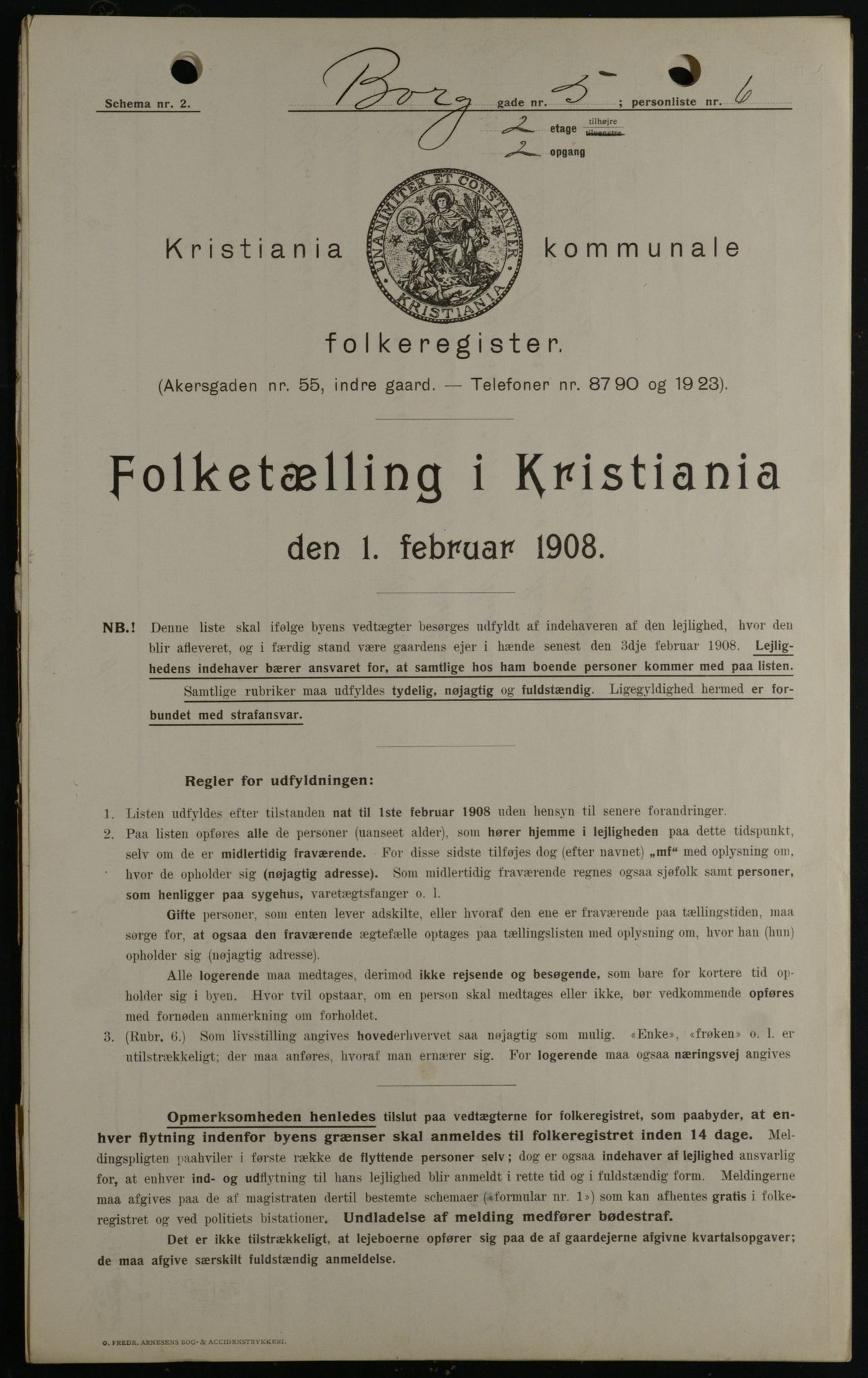 OBA, Municipal Census 1908 for Kristiania, 1908, p. 7528