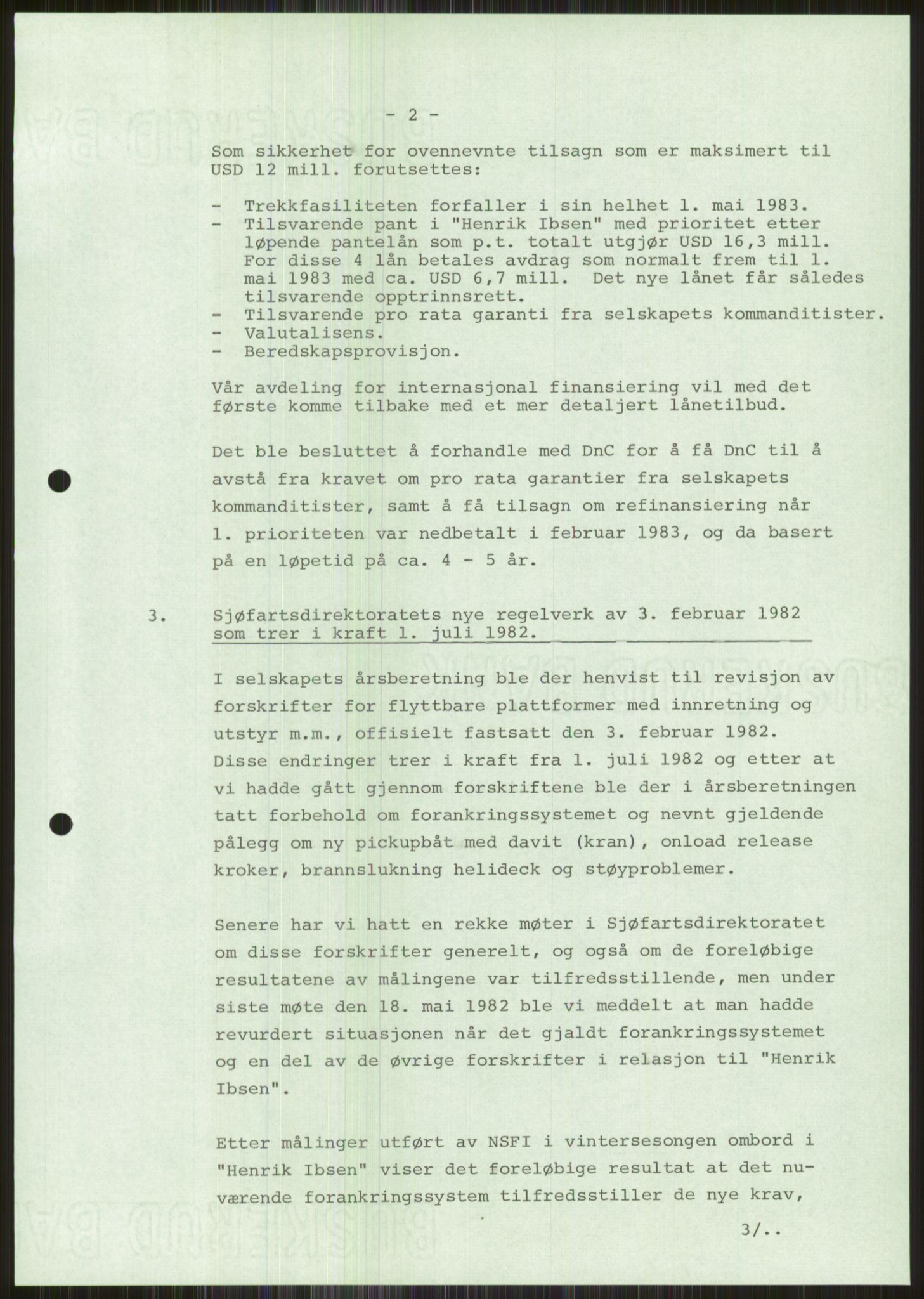 Pa 1503 - Stavanger Drilling AS, AV/SAST-A-101906/D/L0001: Korrespondanse og saksdokumenter, 1973-1982, p. 3