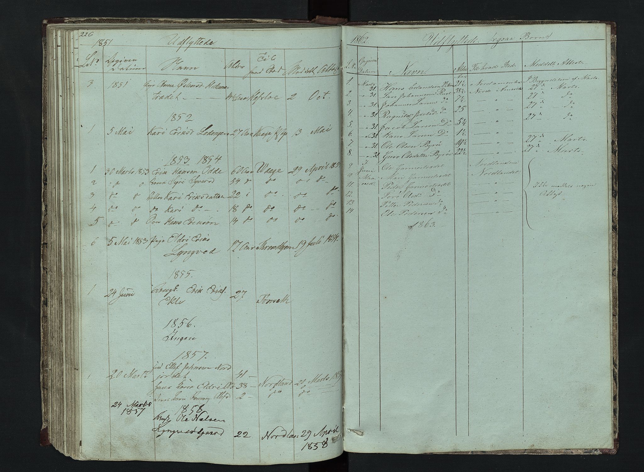 Lom prestekontor, SAH/PREST-070/L/L0014: Parish register (copy) no. 14, 1845-1876, p. 226-227
