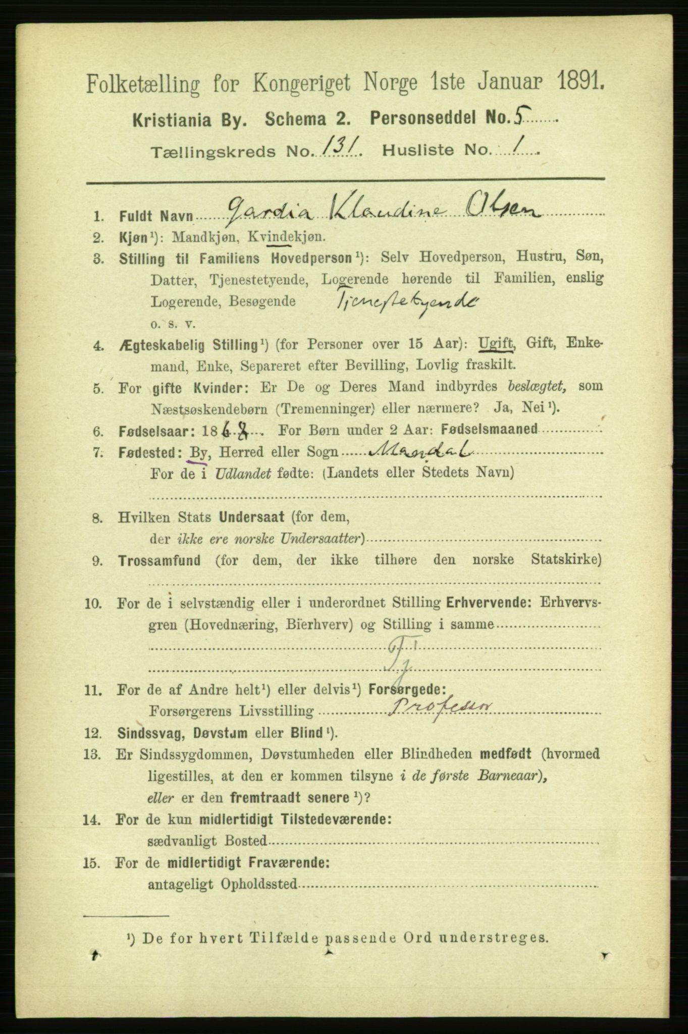 RA, 1891 census for 0301 Kristiania, 1891, p. 70887